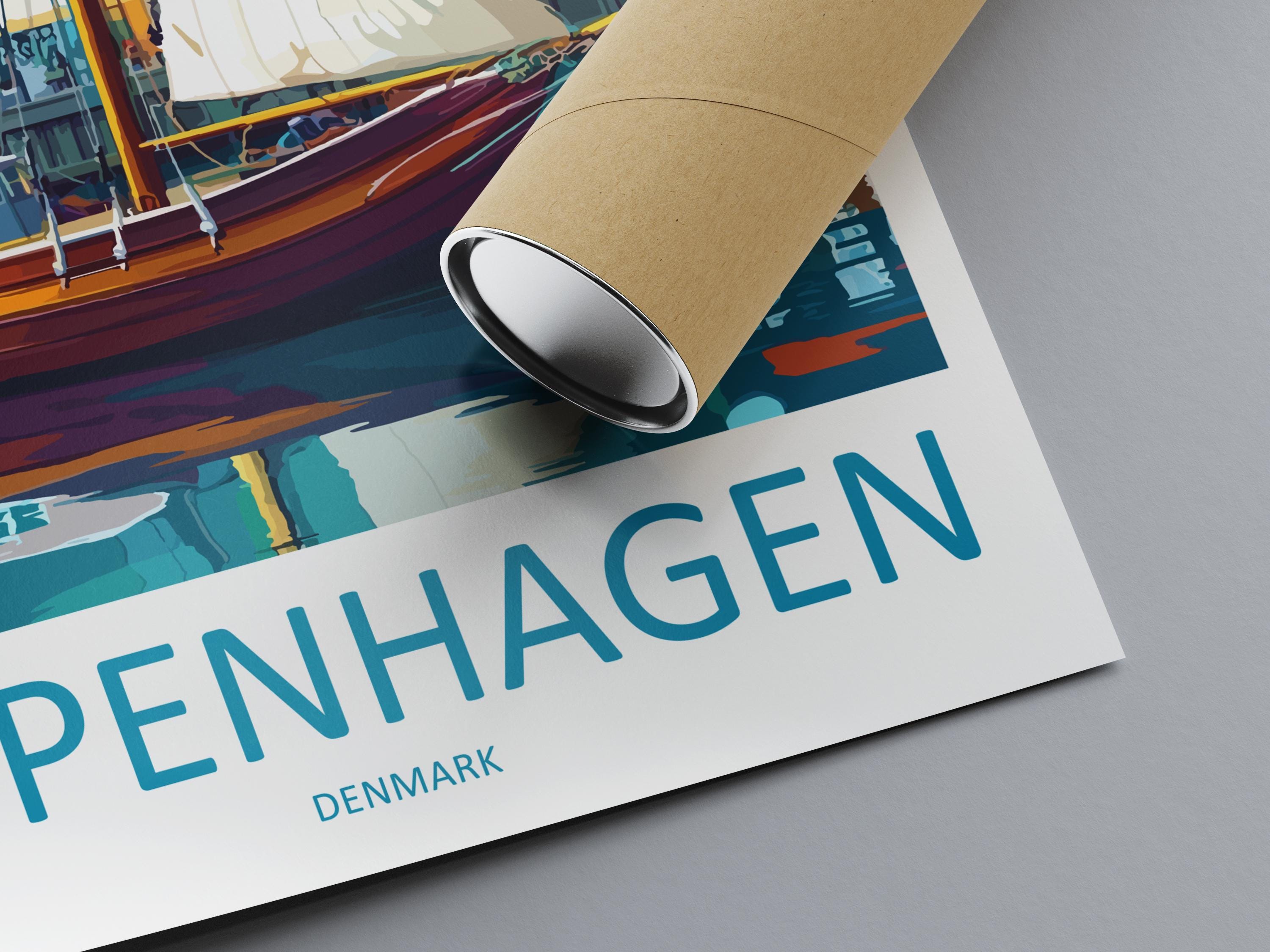 Copenhagen Travel Print Wall Art Copenhagen Wall Hanging Home Décor Copenhagen Gift Art Lovers Denmark Art Lover Gift Copenhagen Wall Décor