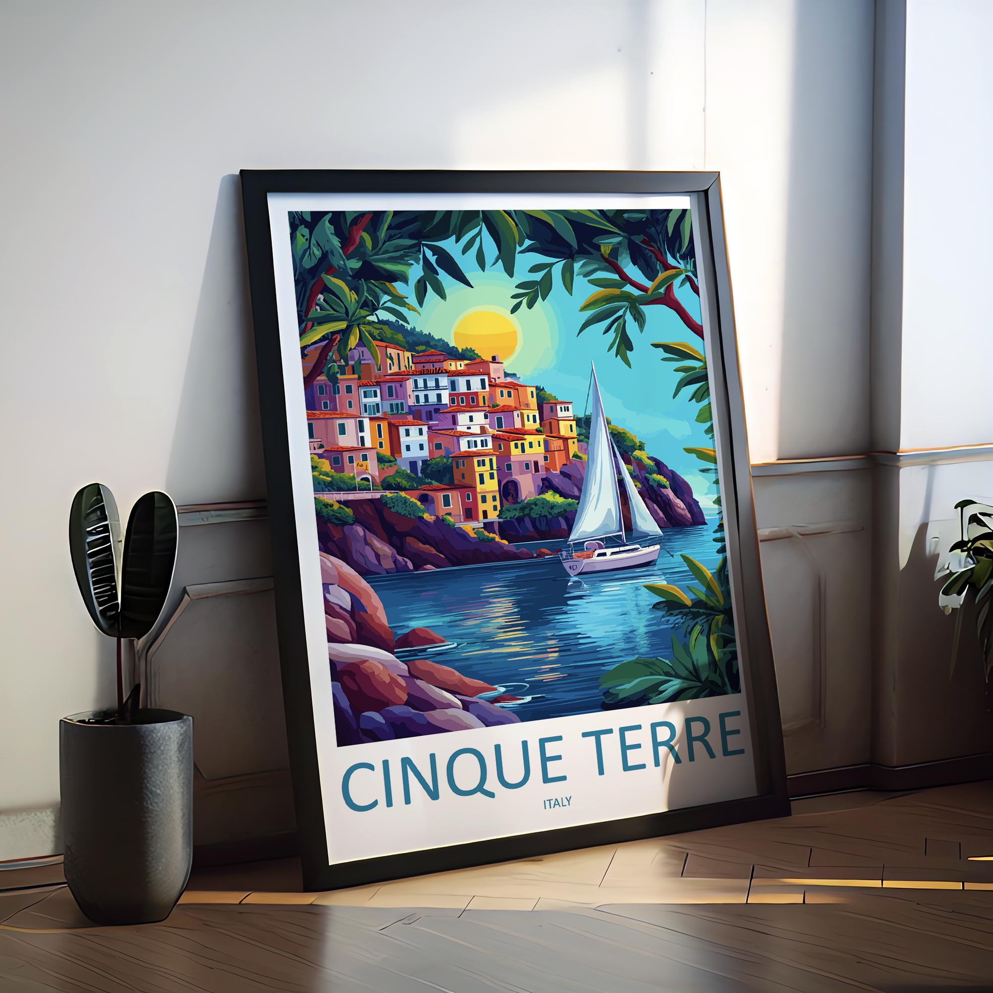 Cinque Terre Travel Print Wall Art Cinque Terre Italy Wall Hanging Home Decoration Cinque Terre Gift Art Lovers Wall Art Print Patmos Italy