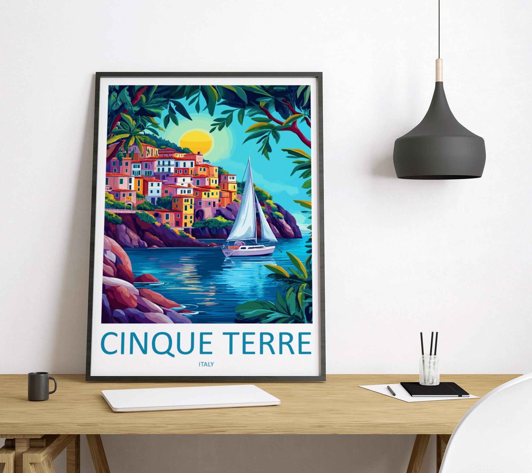 Cinque Terre Travel Print Wall Art Cinque Terre Italy Wall Hanging Home Decoration Cinque Terre Gift Art Lovers Wall Art Print Patmos Italy