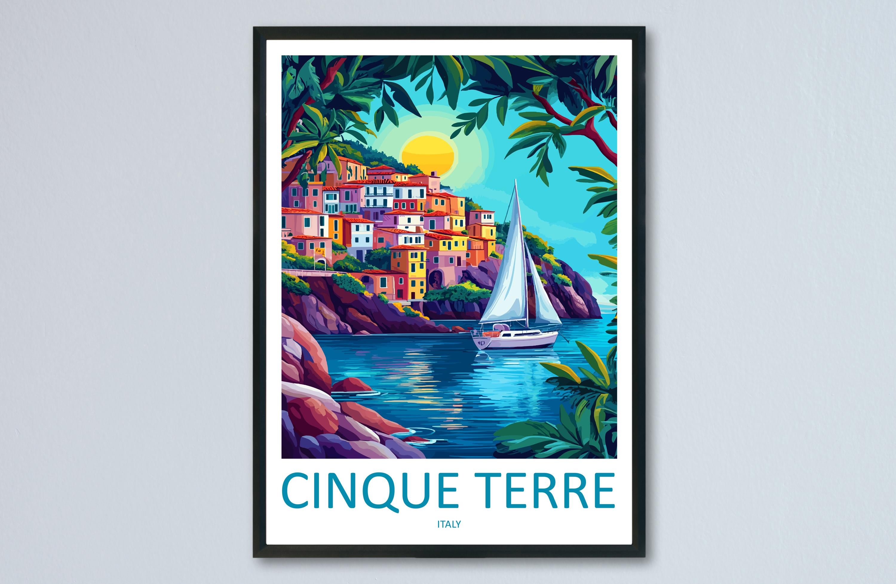 Cinque Terre Travel Print Wall Art Cinque Terre Italy Wall Hanging Home Decoration Cinque Terre Gift Art Lovers Wall Art Print Patmos Italy