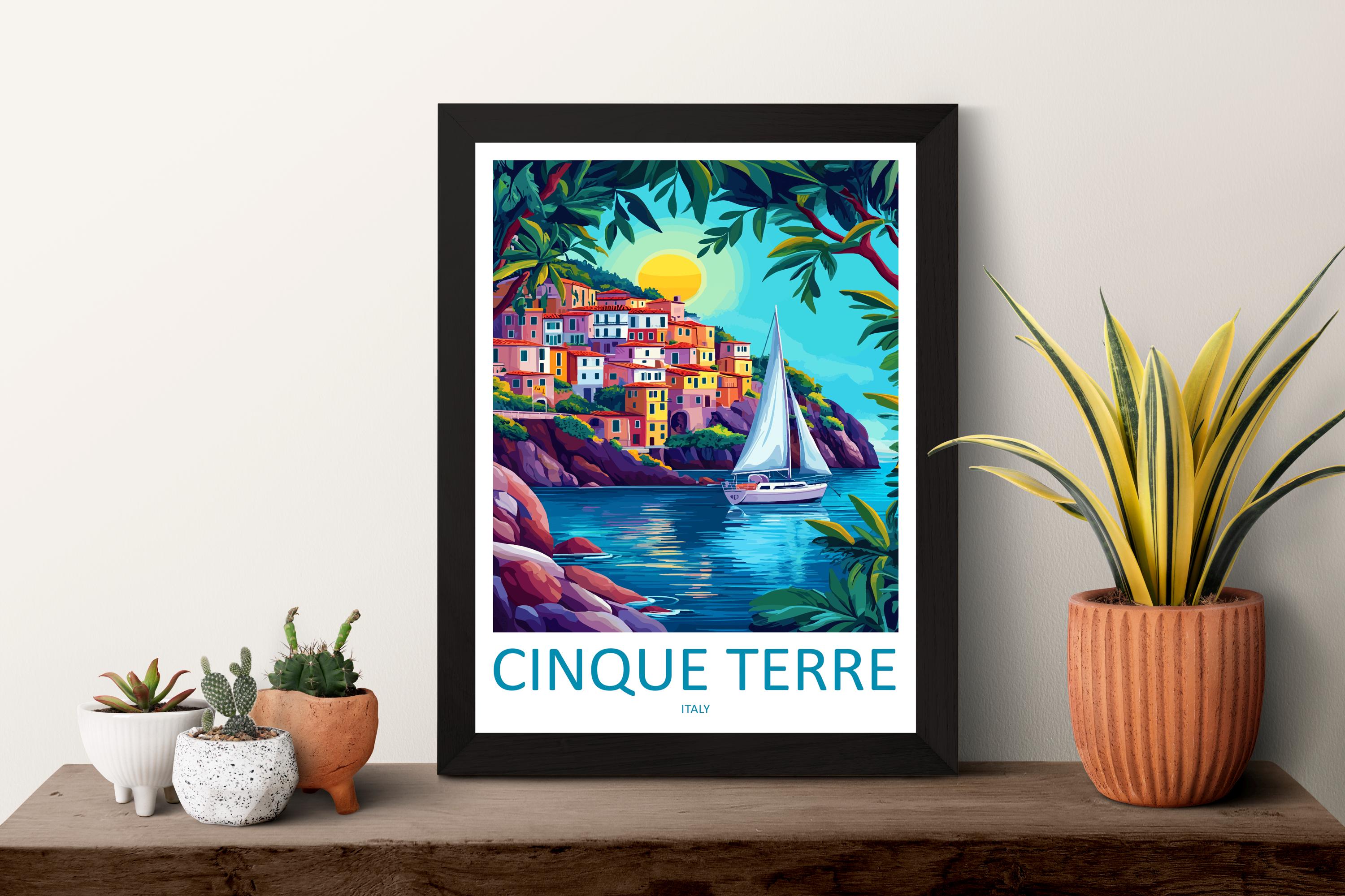 Cinque Terre Travel Print Wall Art Cinque Terre Italy Wall Hanging Home Decoration Cinque Terre Gift Art Lovers Wall Art Print Patmos Italy