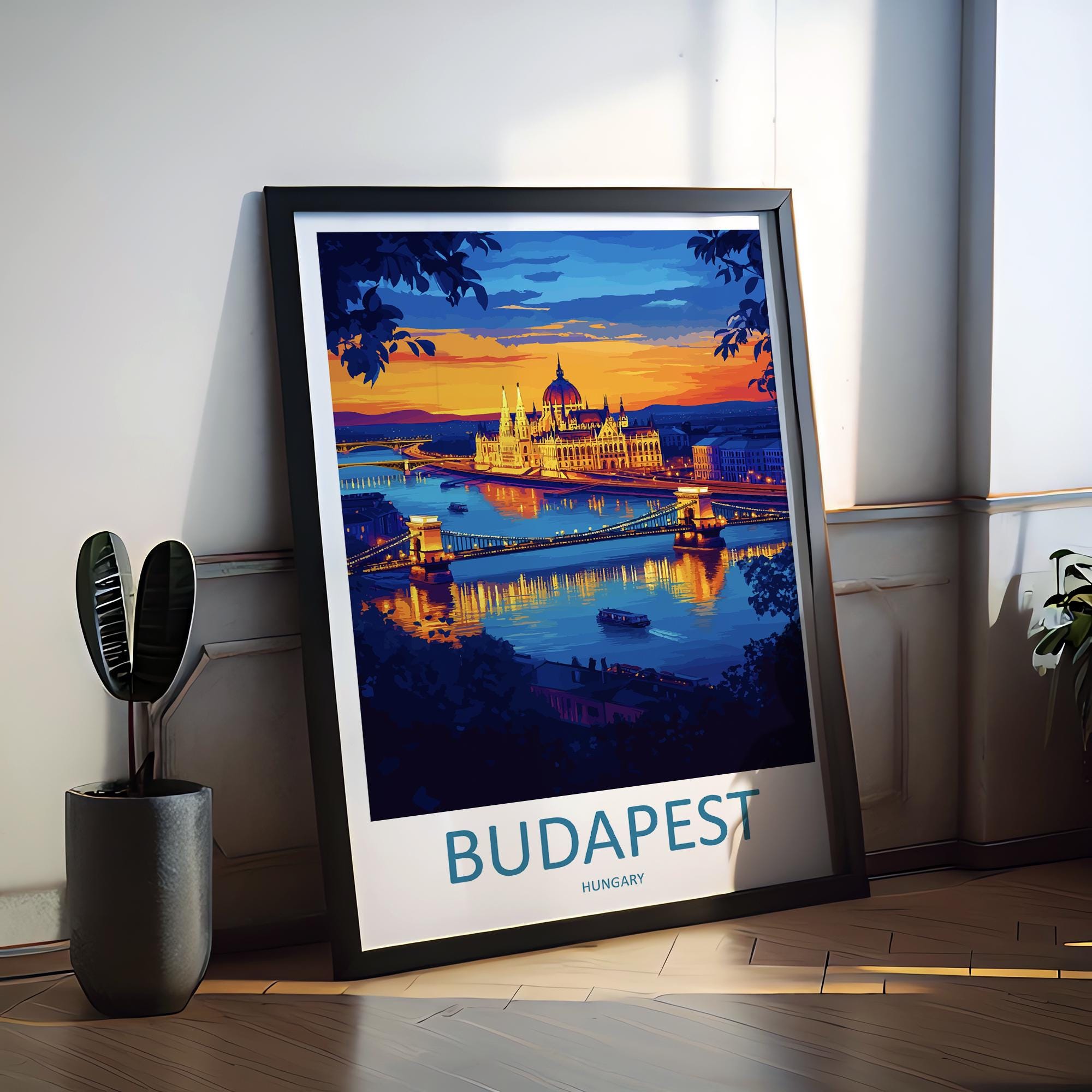 Budapest Travel Print Wall Art Budapest Wall Hanging Home Décor Budapest Gift Art Lovers Hungary Art Lover Gift Budapest Wall Décor