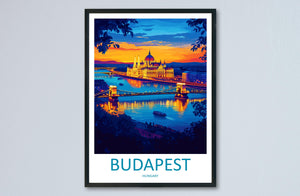 Budapest Travel Print Wall Art Budapest Wall Hanging Home Décor Budapest Gift Art Lovers Hungary Art Lover Gift Budapest Wall Décor