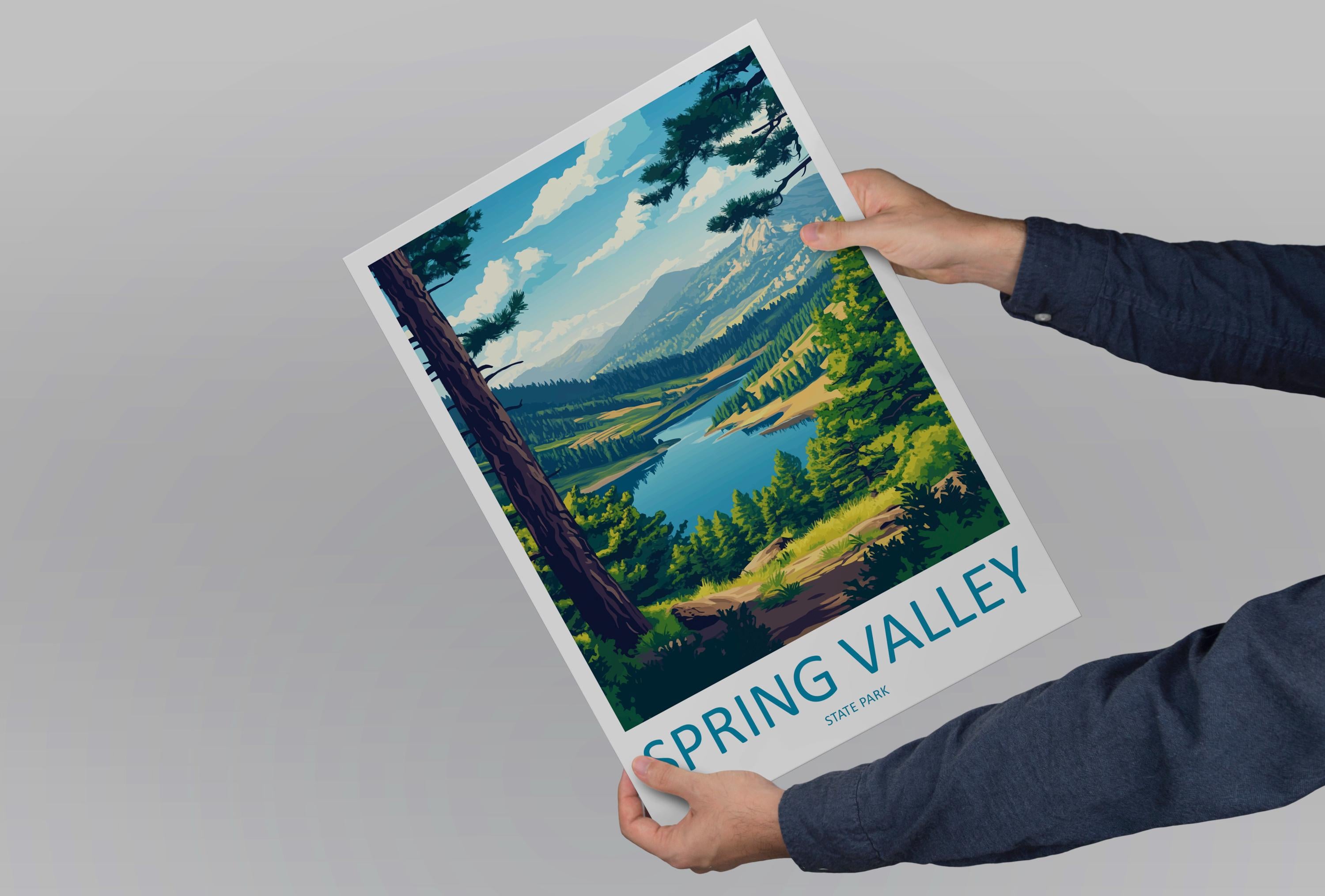 Spring Valley Travel Print Spring Valley Wall Decor Nevada Spring Valley Art Spring Valley Wall Art Nevada Poster Gift Spring Valley Park