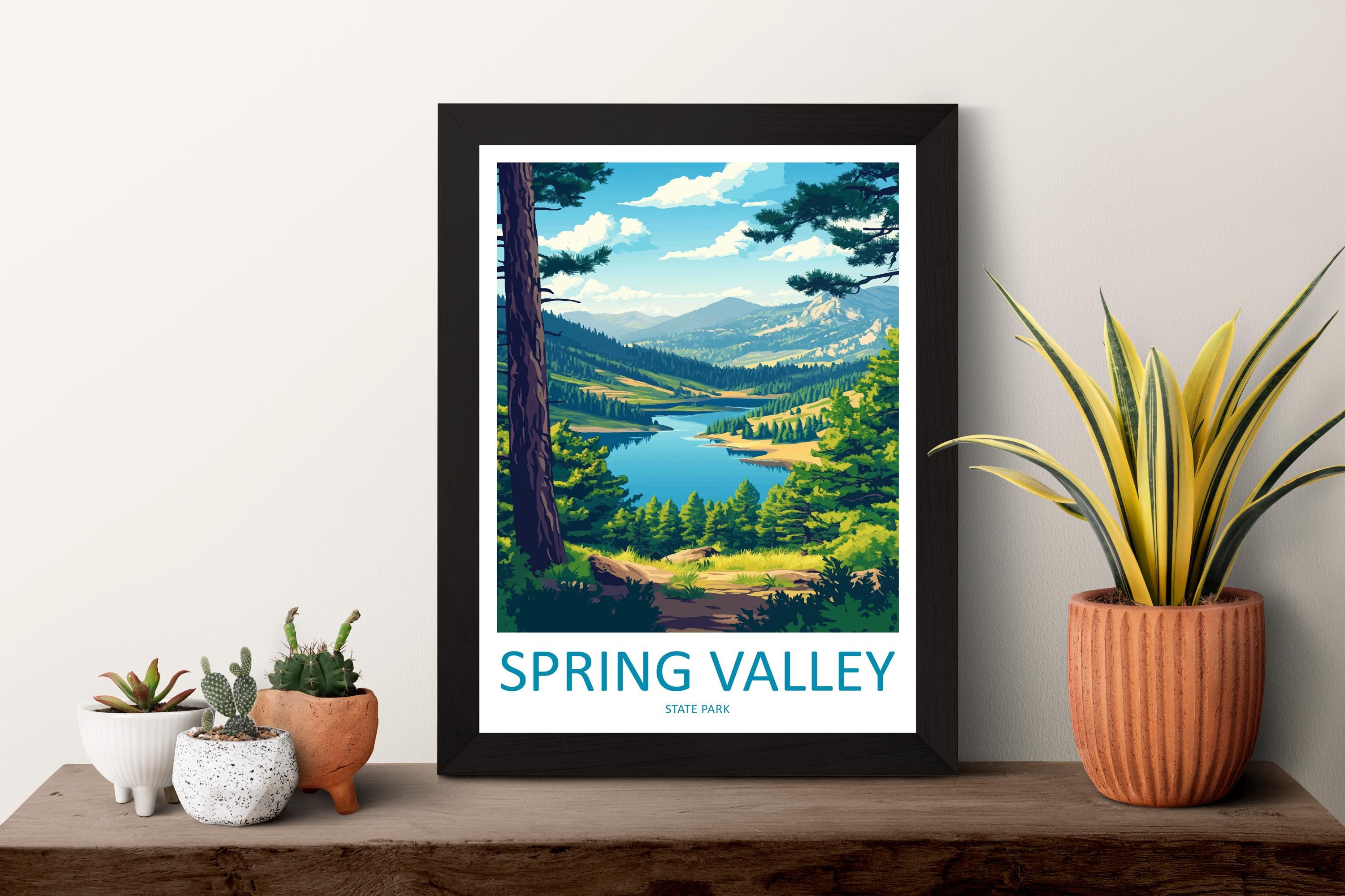 Spring Valley Travel Print Spring Valley Wall Decor Nevada Spring Valley Art Spring Valley Wall Art Nevada Poster Gift Spring Valley Park