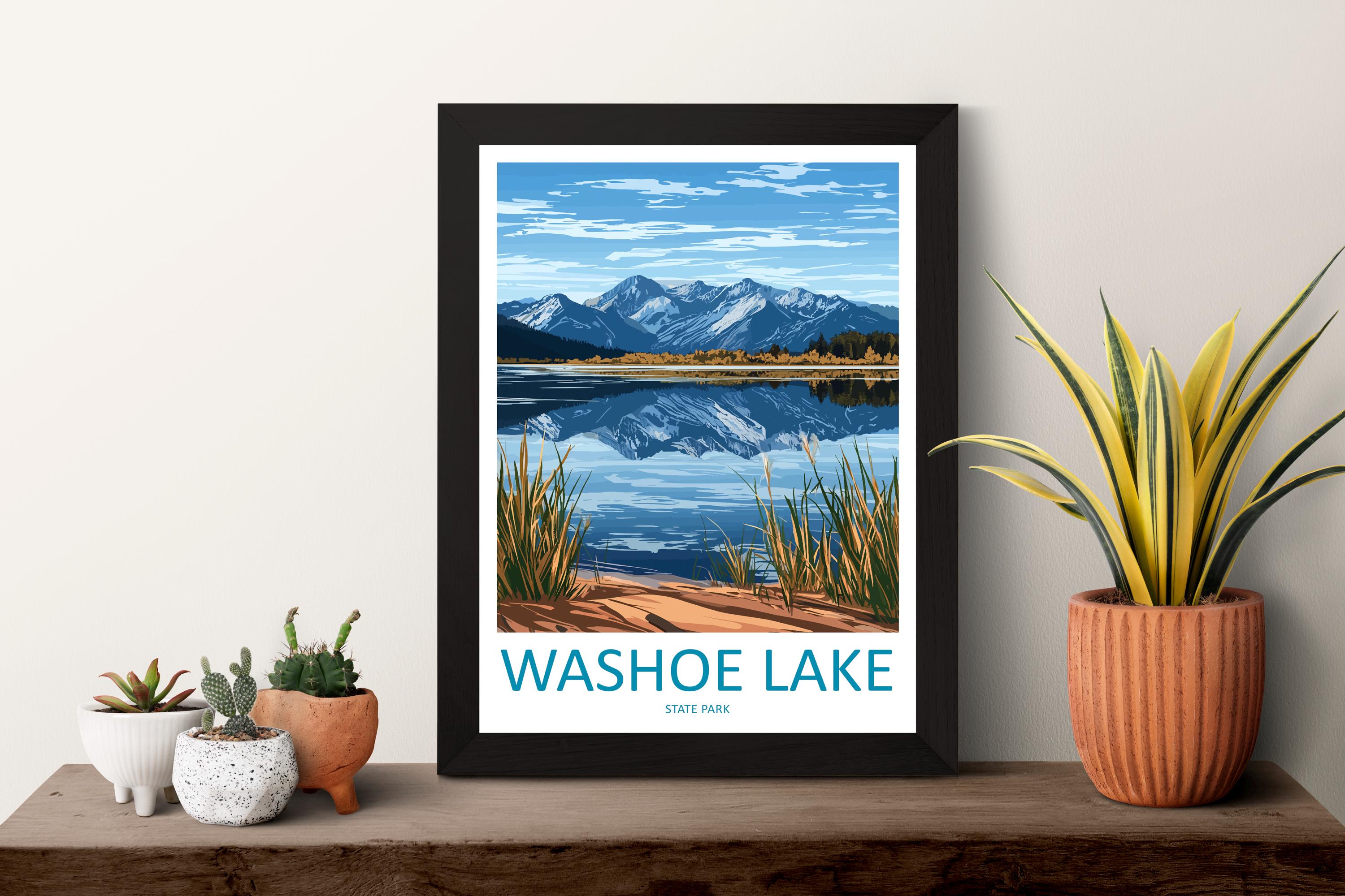 Washoe Lake Travel Print Washoe Lake Wall Decor Nevada Washoe Lake Art Washoe Lake Wall Art Nevada Poster Gift Washoe Lake Park Art