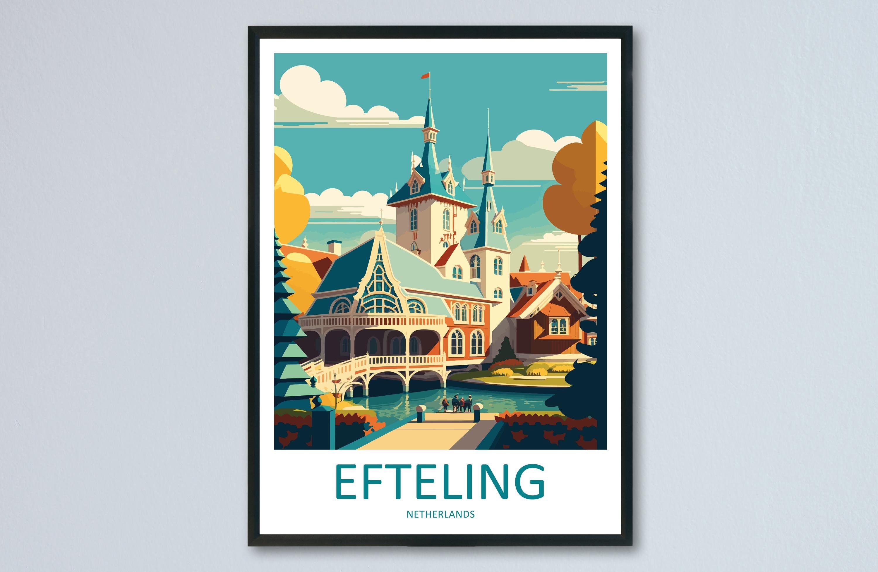 Efteling Travel Print Efteling Wall Decor Netherlands Efteling Art Efteling Wall Art Netherlands Poster Gift Efteling Park Art