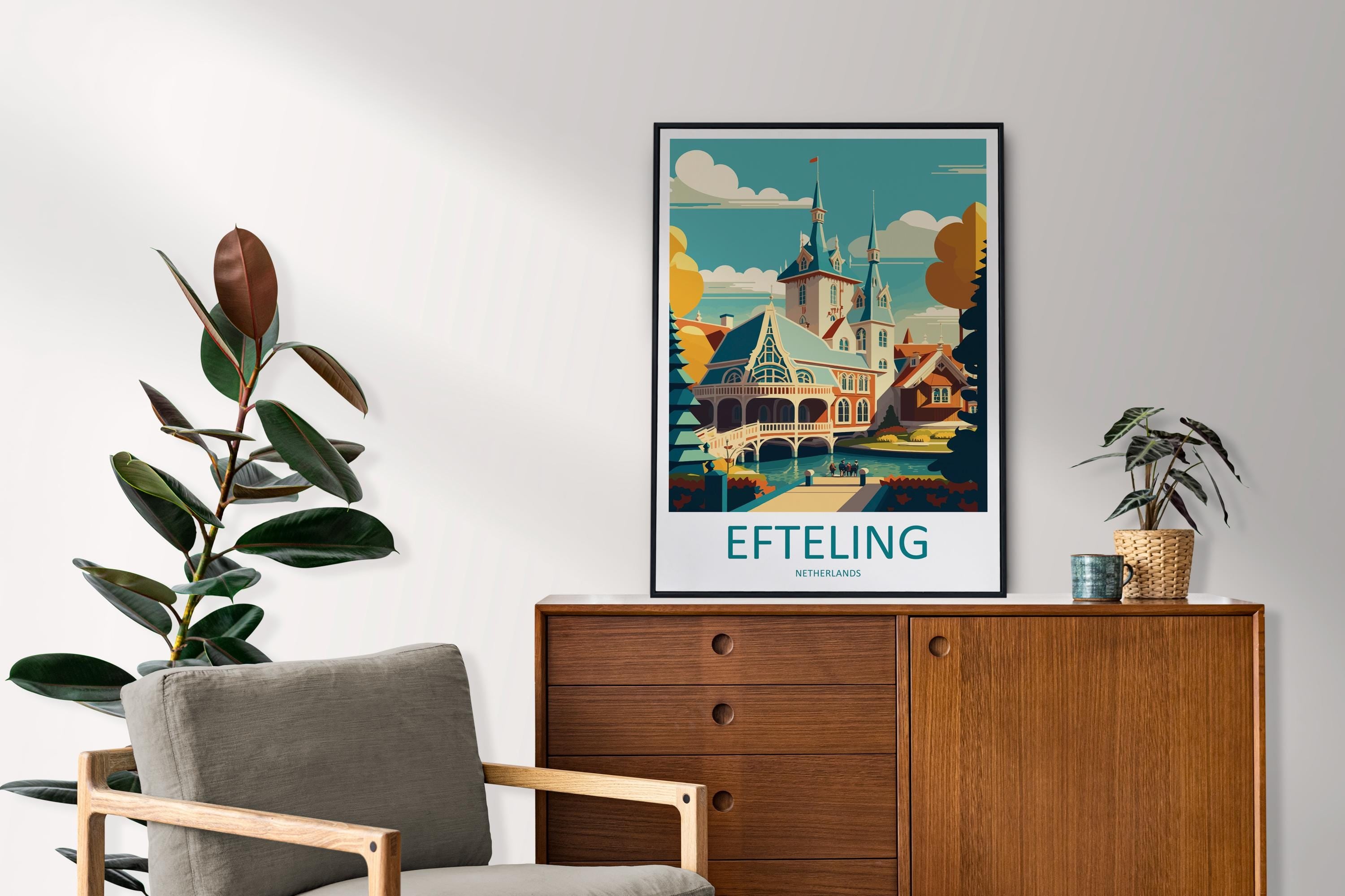 Efteling Travel Print Efteling Wall Decor Netherlands Efteling Art Efteling Wall Art Netherlands Poster Gift Efteling Park Art