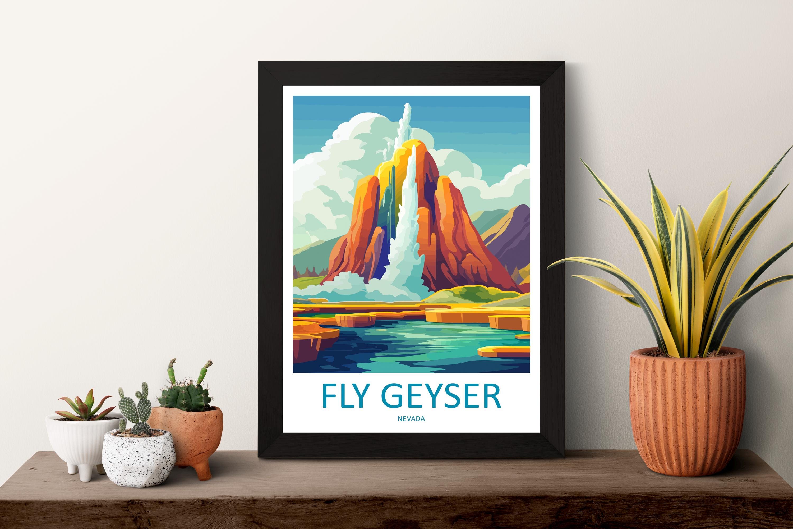 Fly Geyser Travel Print Fly Geyser Wall Decor Nevada Fly Geyser Art Fly Geyser Wall Art Nevada Poster Gift Fly Geyser Park Art