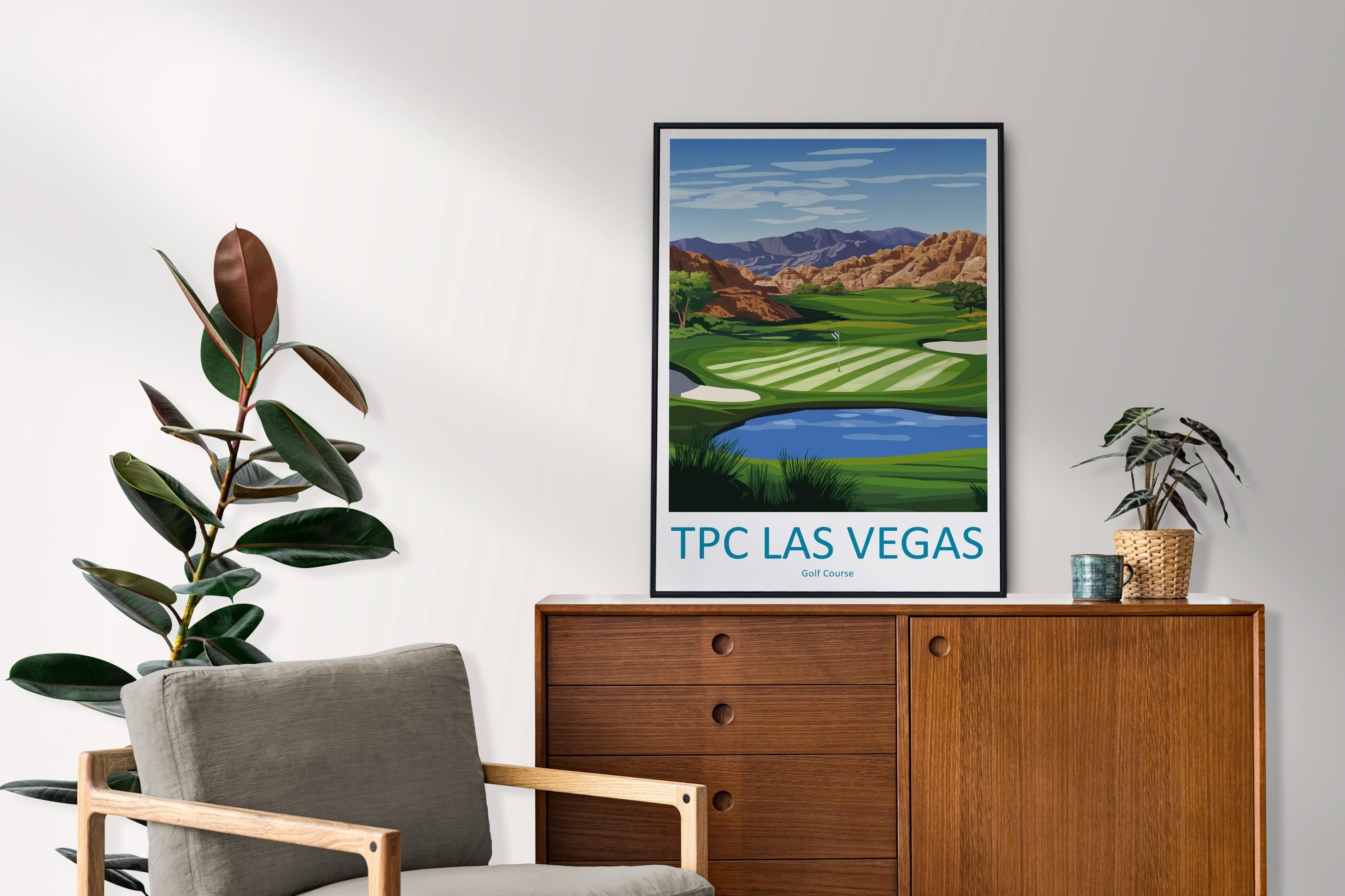 TPC Las Vegas Travel Print Tpc Las Vegas Wall Decor Nevada Tpc Las Vegas Art Tpc Las Vegas Wall Art Nevada Poster Gift for Golf Lovers