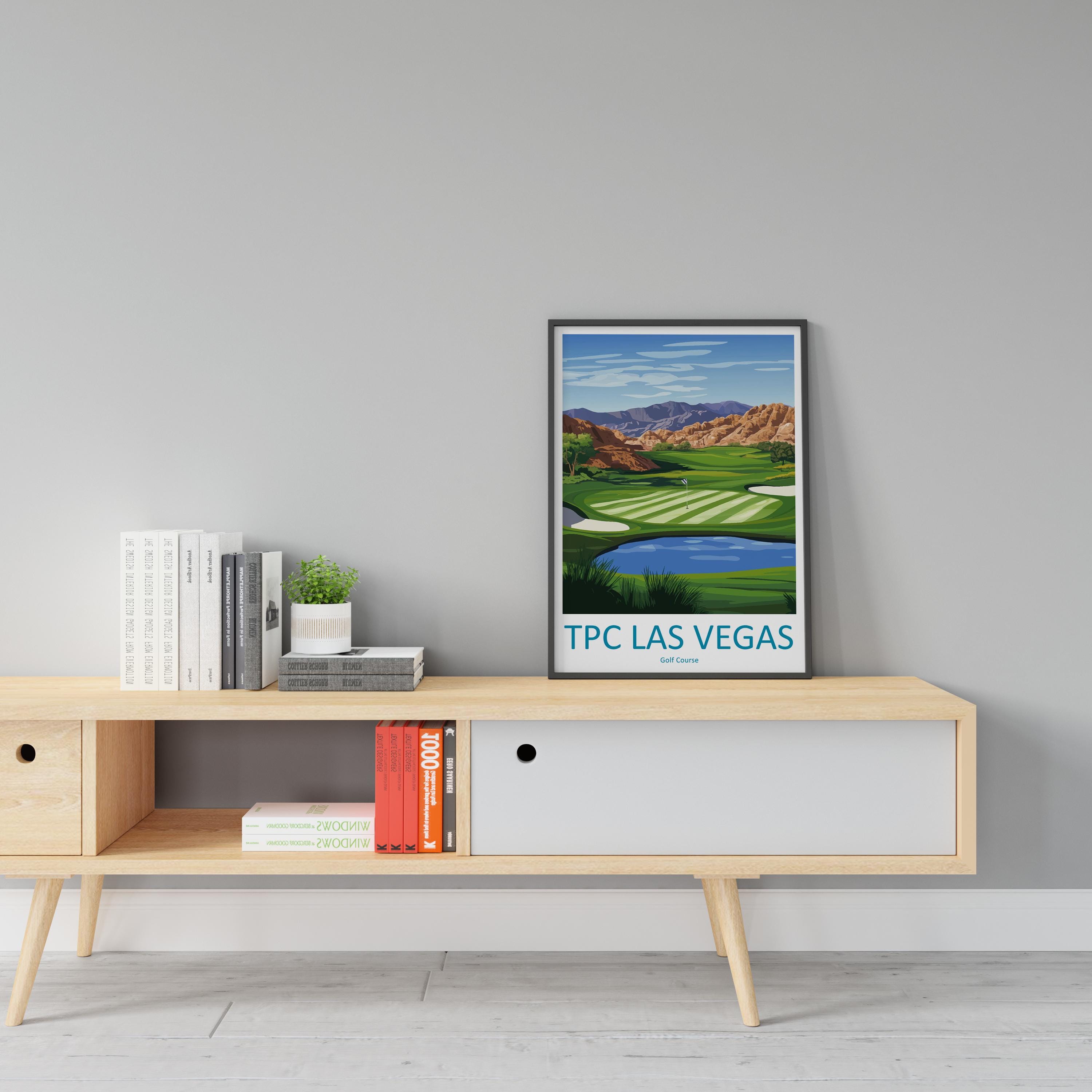 TPC Las Vegas Travel Print Tpc Las Vegas Wall Decor Nevada Tpc Las Vegas Art Tpc Las Vegas Wall Art Nevada Poster Gift for Golf Lovers