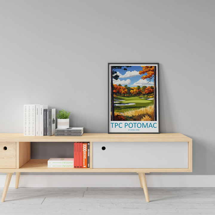 TPC Potomac Travel Print Tpc Potomac Wall Decor Maryland Tpc Potomac Art Tpc Potomac Wall Art Maryland Poster Gift for Golf Lovers Poster