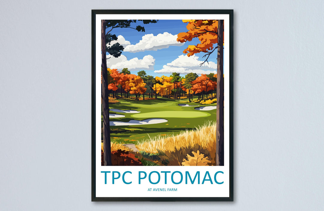 TPC Potomac Travel Print Tpc Potomac Wall Decor Maryland Tpc Potomac Art Tpc Potomac Wall Art Maryland Poster Gift for Golf Lovers Poster