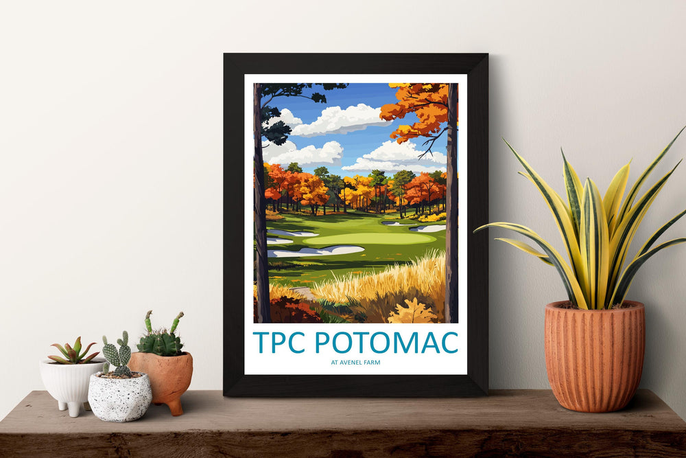 TPC Potomac Travel Print Tpc Potomac Wall Decor Maryland Tpc Potomac Art Tpc Potomac Wall Art Maryland Poster Gift for Golf Lovers Poster