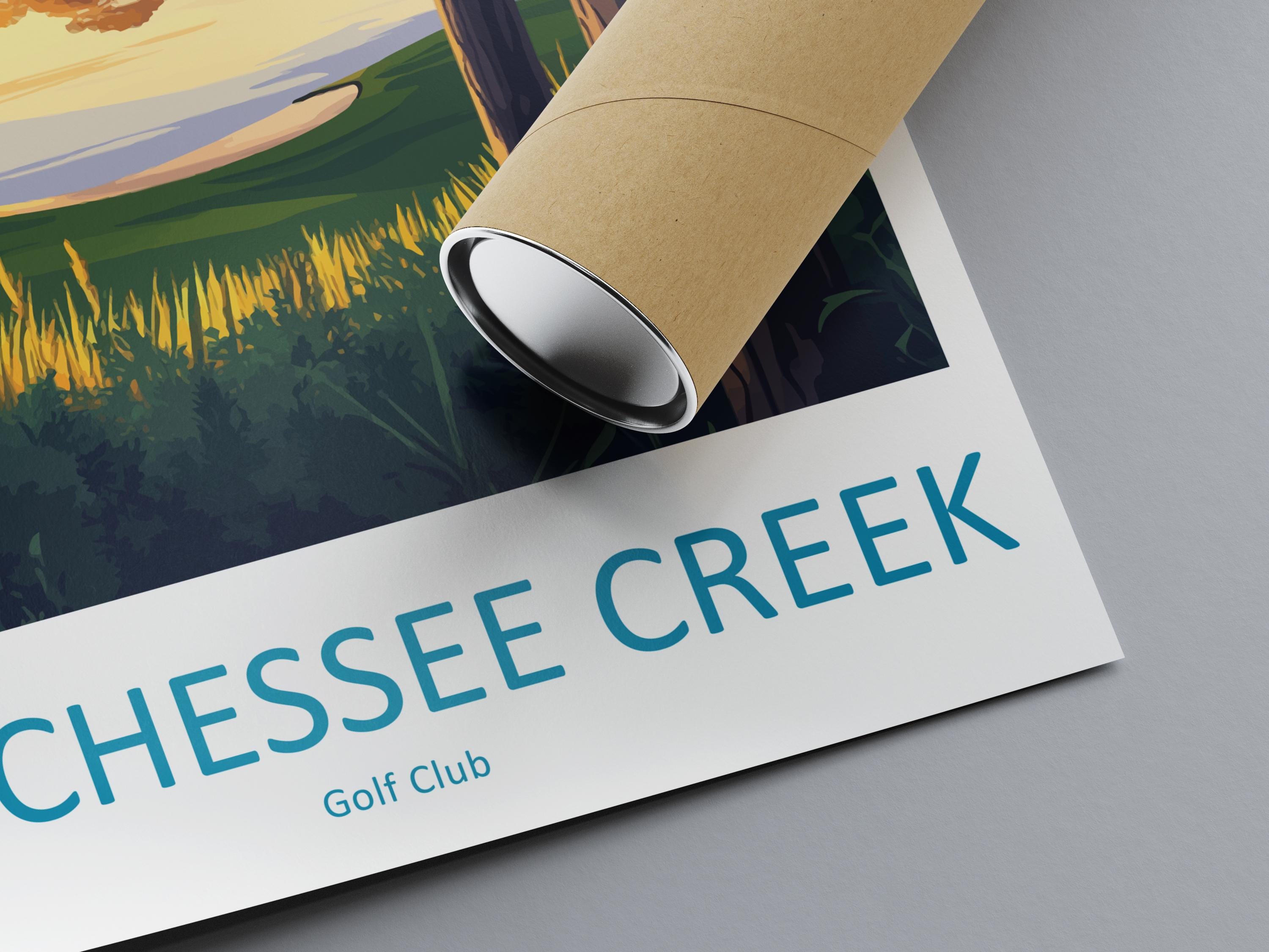 Chechessee Creek Golf Travel Print Chechessee Creek Wall Decor South Carolina Golf Art Chechessee Creek Wall Art Golf Poster Gift for Golfer