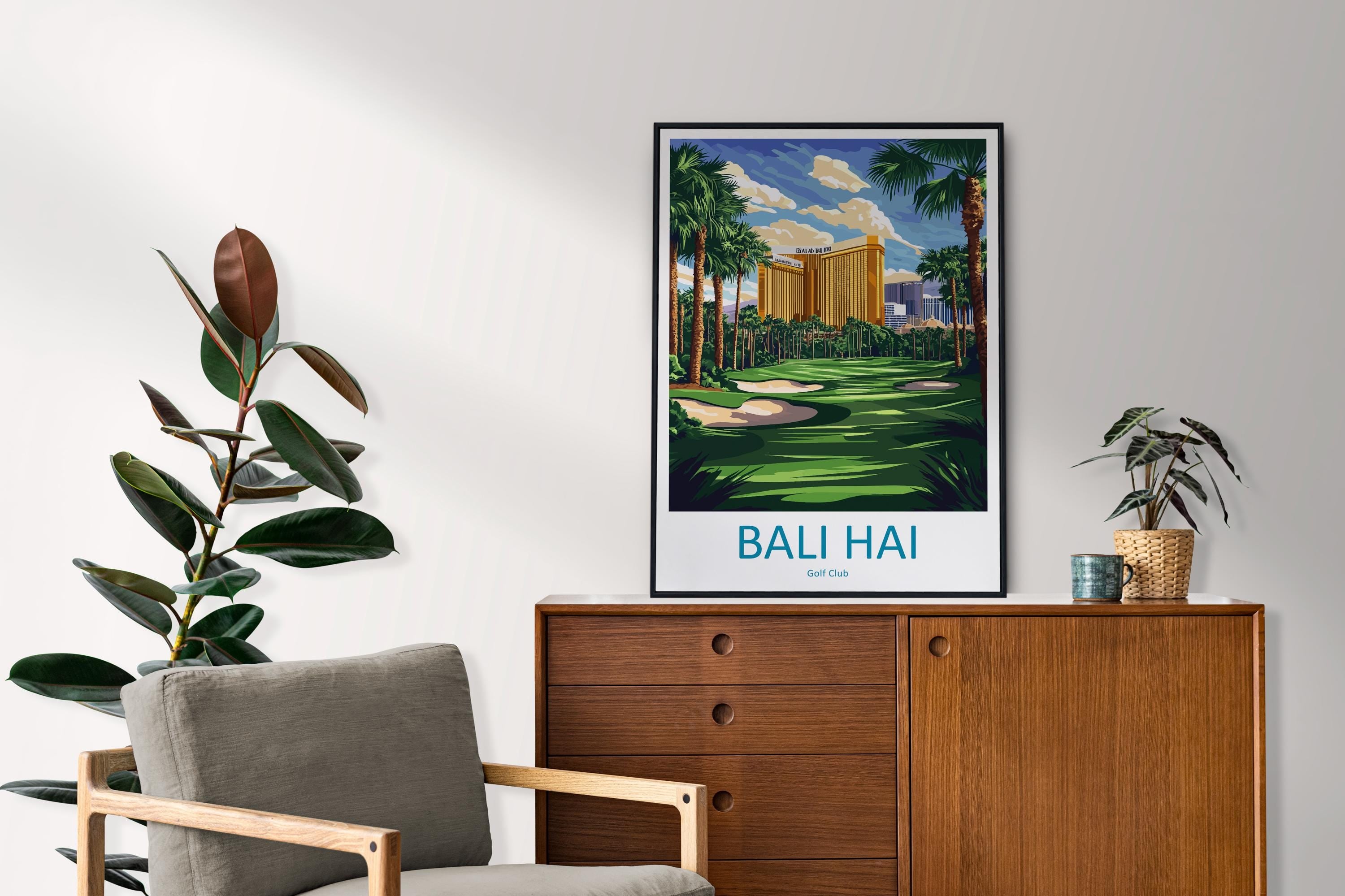 Bali Hai Golf Club Travel Print Bali Hai Wall Decor Las Vegas Golf Art Bali Hai Golf Wall Art Nevada Poster Gift for Golf Enthusiasts Poster