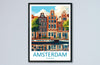 Amsterdam Travel Print Wall Art Amsterdam Wall Hanging Home Décor Amsterdam Gift Art Lovers Netherlands Art Lover Gift Amsterdam Decor