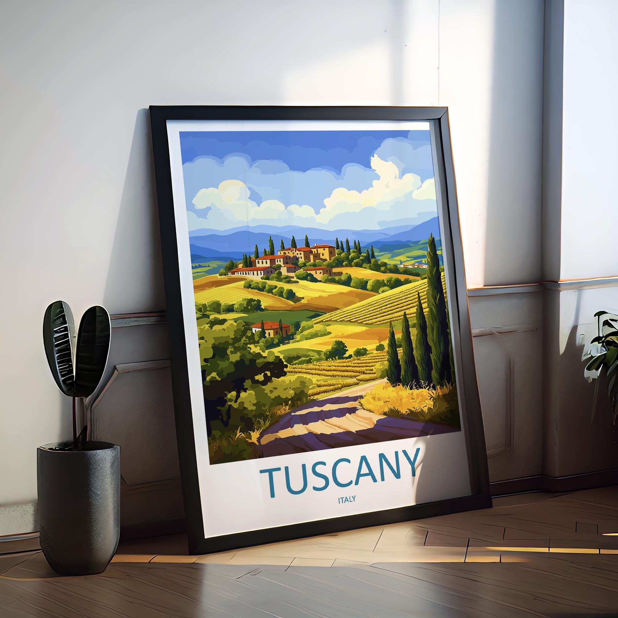 Tuscany Travel Print Wall Art Tuscany Italy Wall Hanging Home Decoration Tuscany Gift Art Lovers Wall Art Print Tuscany Italy Art Tuscany