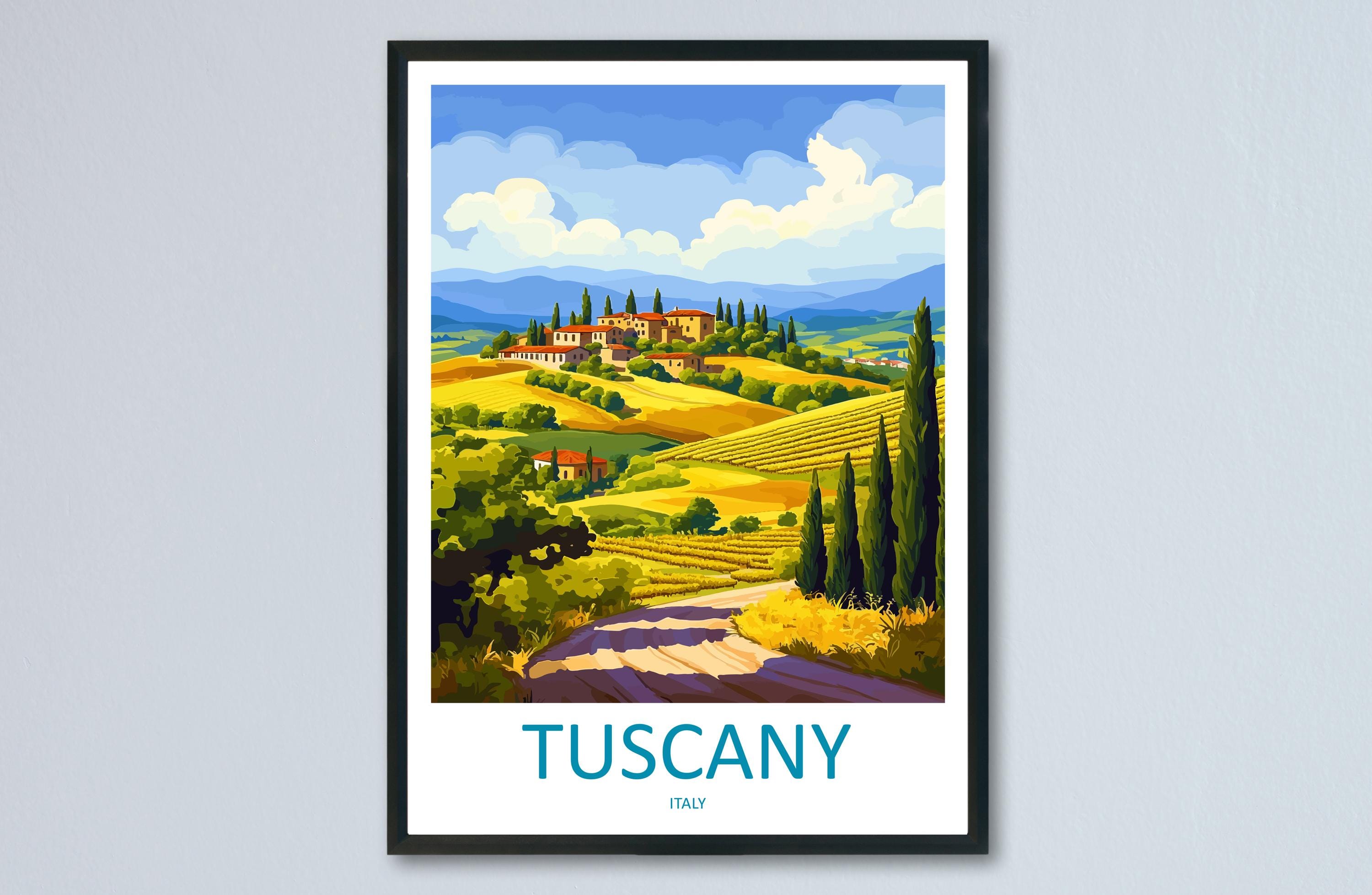 Tuscany Travel Print Wall Art Tuscany Italy Wall Hanging Home Decoration Tuscany Gift Art Lovers Wall Art Print Tuscany Italy Art Tuscany