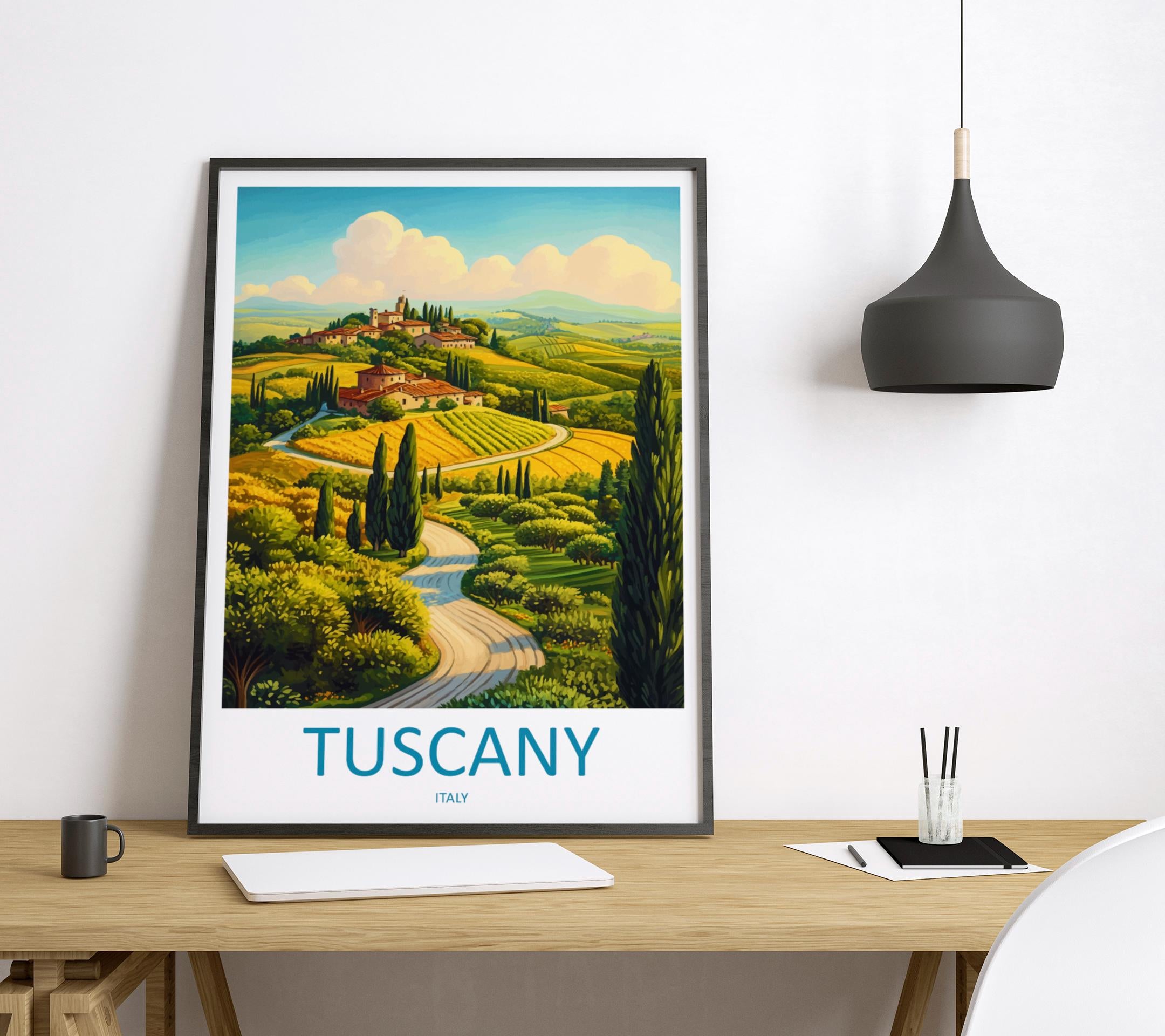 Tuscany Travel Print Wall Art Tuscany Italy Wall Hanging Home Decoration Tuscany Gift Art Lovers Wall Art Print Tuscany Italy Art Tuscany