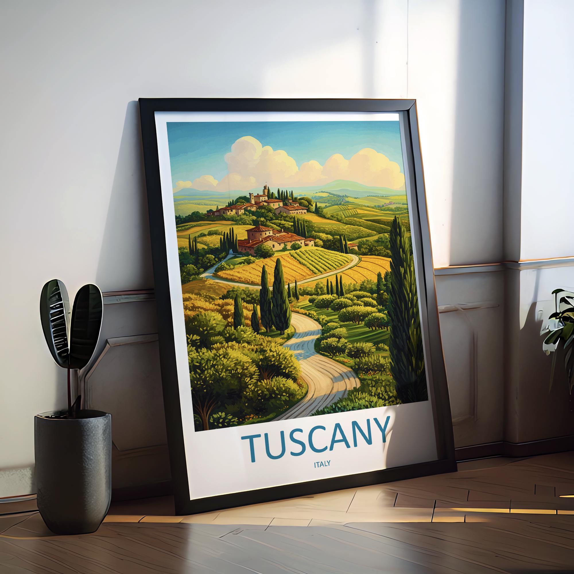 Tuscany Travel Print Wall Art Tuscany Italy Wall Hanging Home Decoration Tuscany Gift Art Lovers Wall Art Print Tuscany Italy Art Tuscany