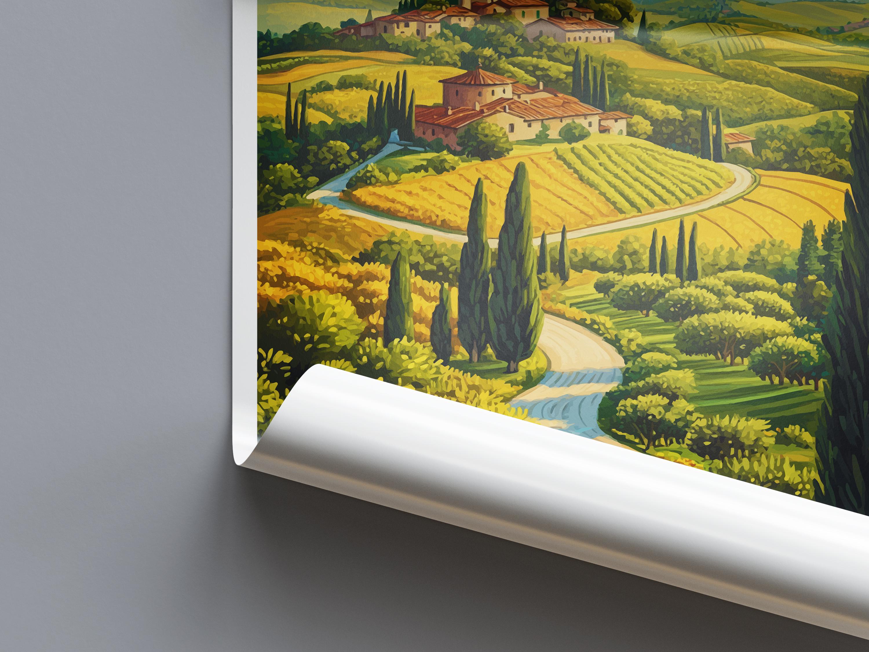 Tuscany Travel Print Wall Art Tuscany Italy Wall Hanging Home Decoration Tuscany Gift Art Lovers Wall Art Print Tuscany Italy Art Tuscany