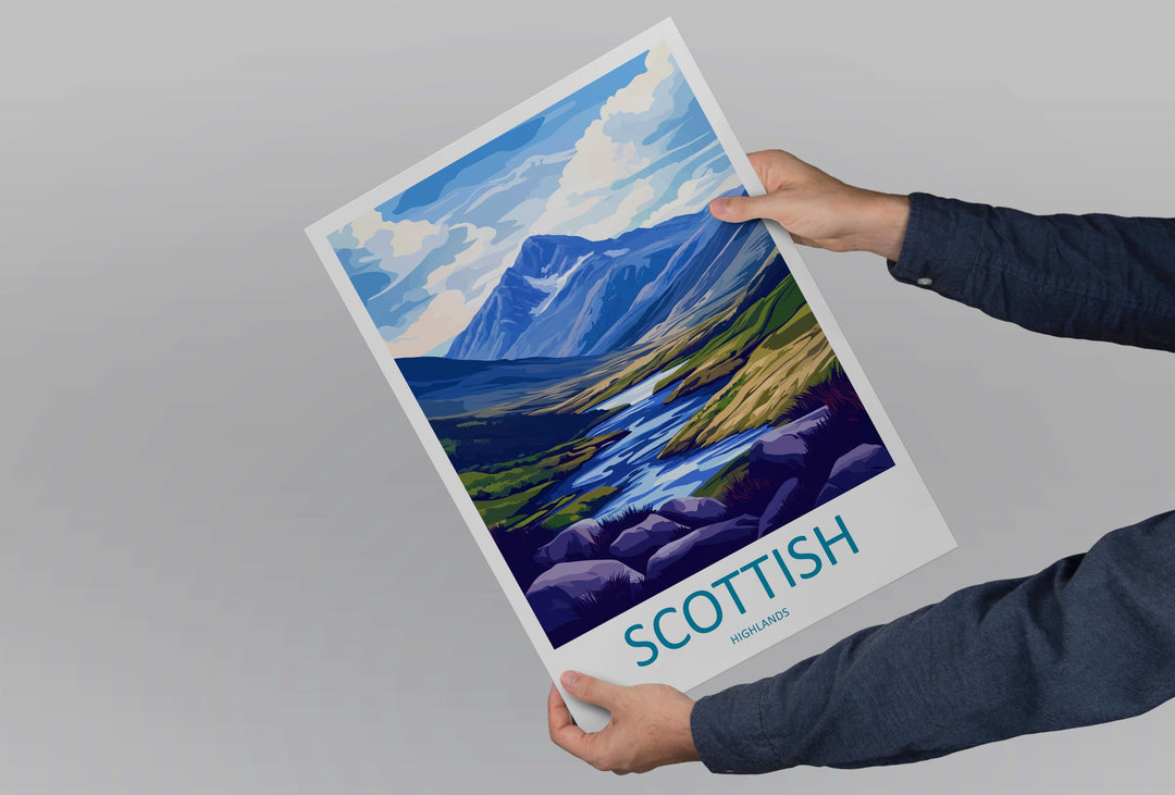 Scottish Highlands Travel Print Highlands Home Décor Scottish Highlands Art Print Highlands Wall Print For Scottish Gift For Scotland Wall