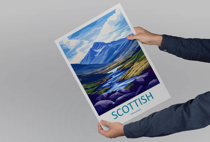 Scottish Highlands Travel Print Highlands Home Décor Scottish Highlands Art Print Highlands Wall Print For Scottish Gift For Scotland Wall