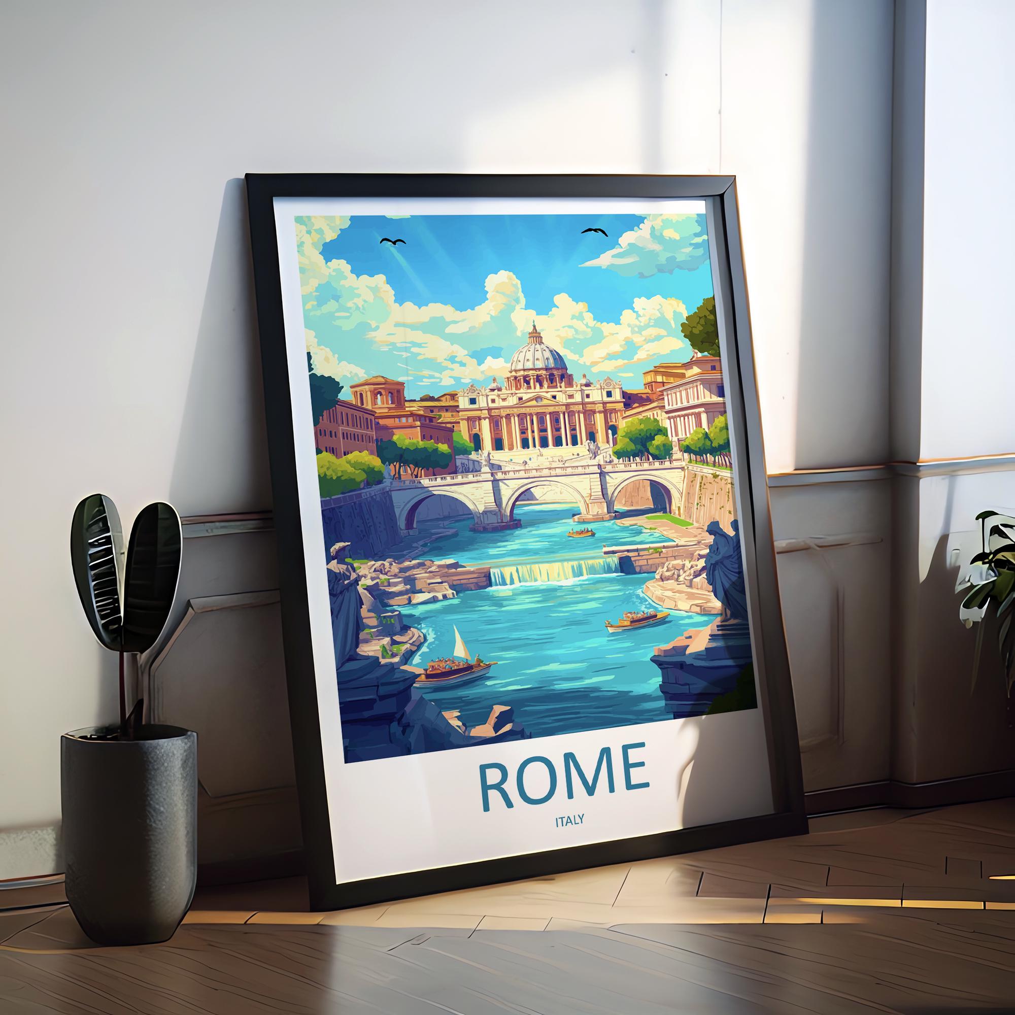 Rome Travel Print Wall Art Rome Wall Hanging Home Décor Rome Gift Art Lovers Italy Art Lover Gift Rome Print Italy Wall Art Decor