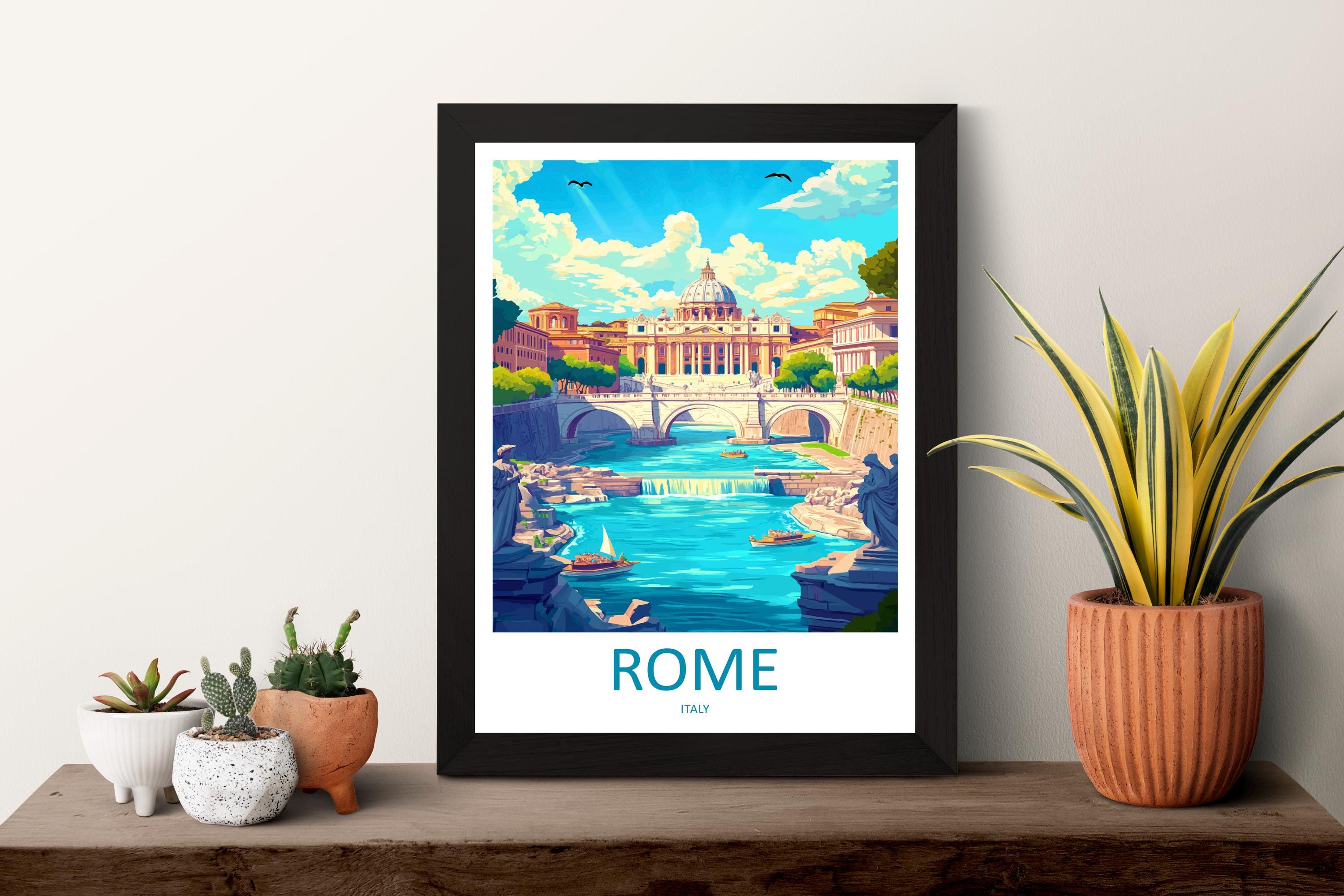 Rome Travel Print Wall Art Rome Wall Hanging Home Décor Rome Gift Art Lovers Italy Art Lover Gift Rome Print Italy Wall Art Decor