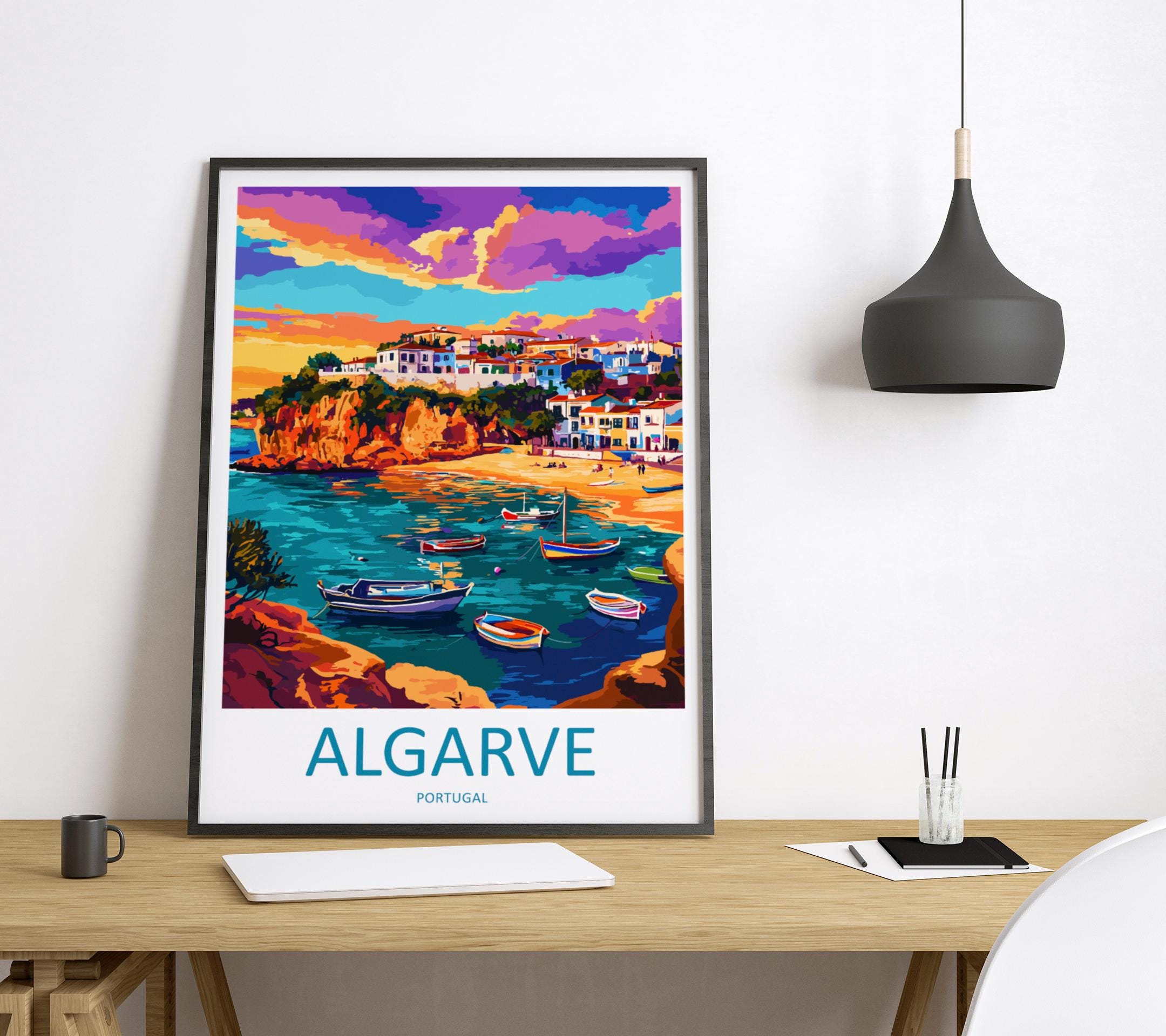 Algarve Travel Print Wall Art Algarve Wall Hanging Home Décor Algarve Gift Art Lovers Portugal Art Lover Gift Algarve Wall Décor Algarve Art