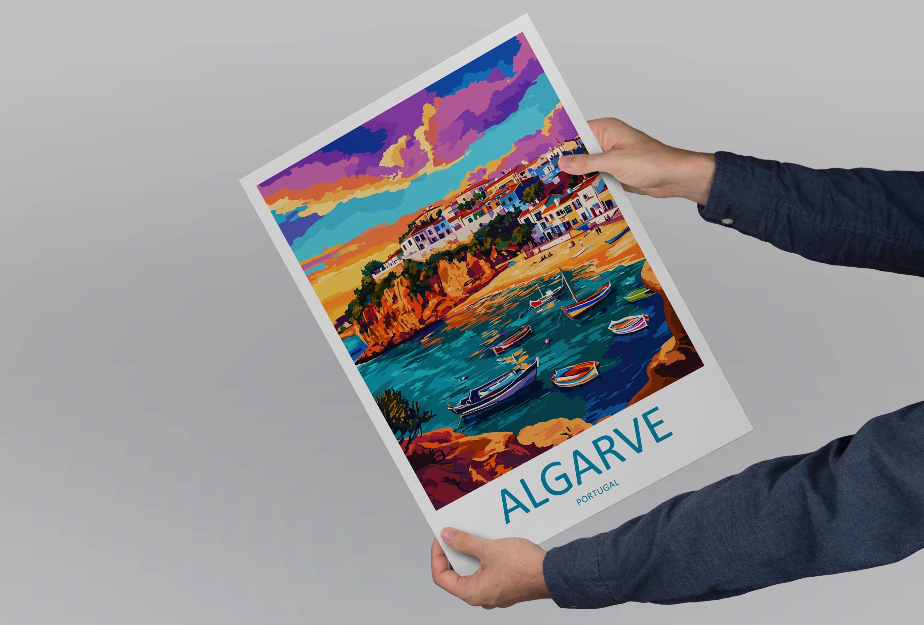 Algarve Travel Print Wall Art Algarve Wall Hanging Home Décor Algarve Gift Art Lovers Portugal Art Lover Gift Algarve Wall Décor Algarve Art