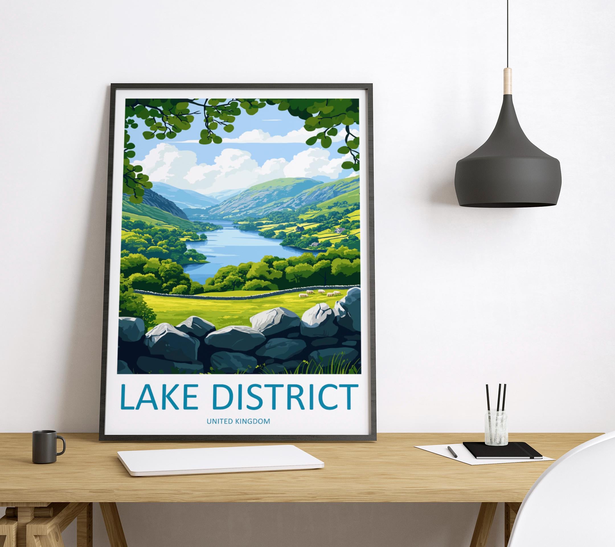 Lake District Print Lake District Home Decor Landscape Art Print Lake District Wall Art Nature Enthusiast Gift Wall Hanging Lake District