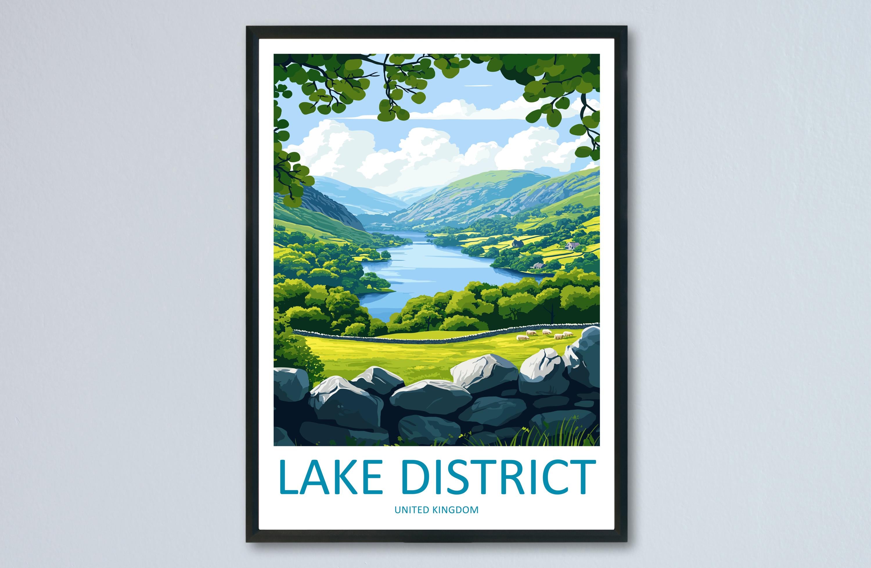 Lake District Print Lake District Home Decor Landscape Art Print Lake District Wall Art Nature Enthusiast Gift Wall Hanging Lake District