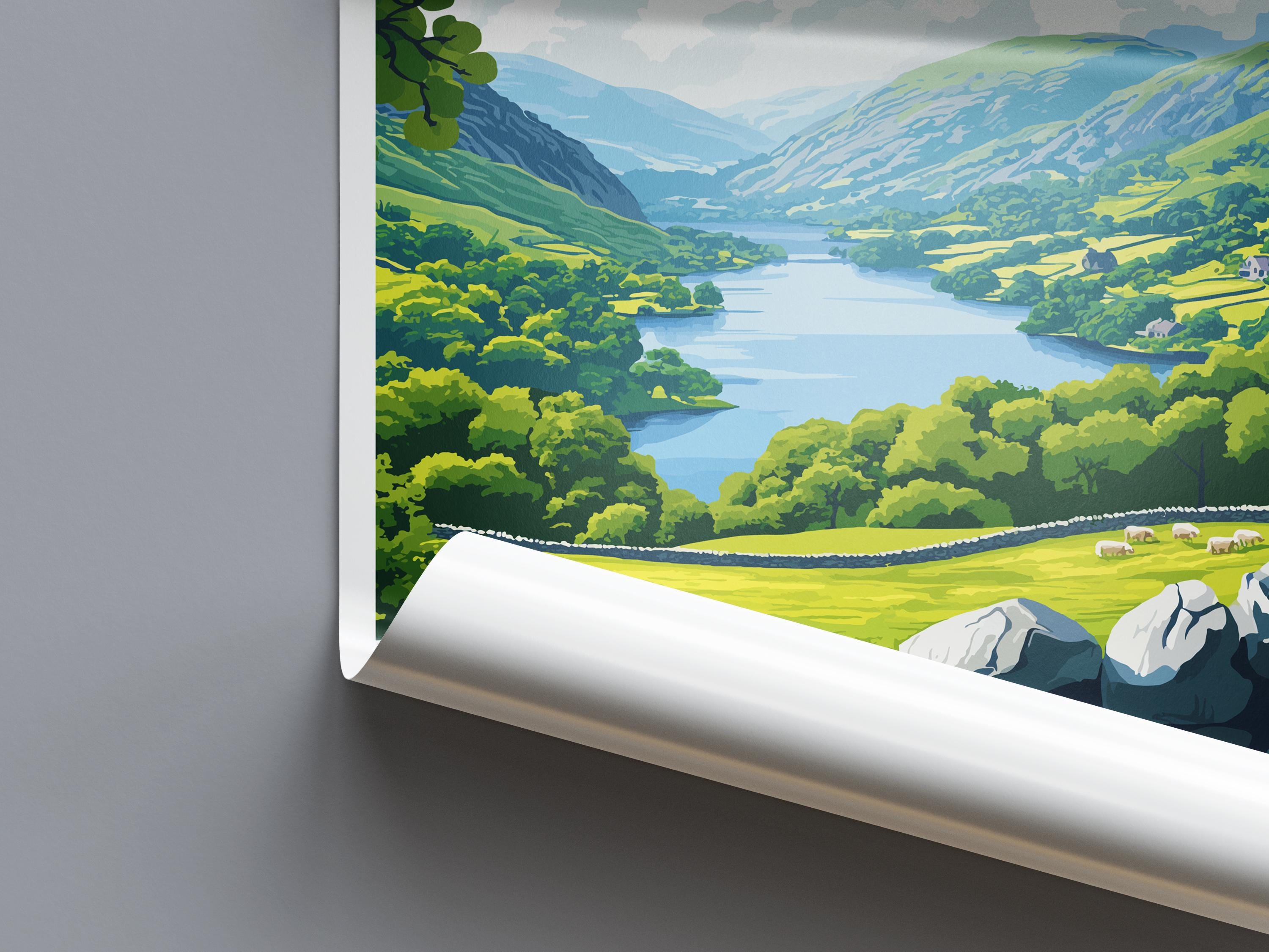 Lake District Print Lake District Home Decor Landscape Art Print Lake District Wall Art Nature Enthusiast Gift Wall Hanging Lake District