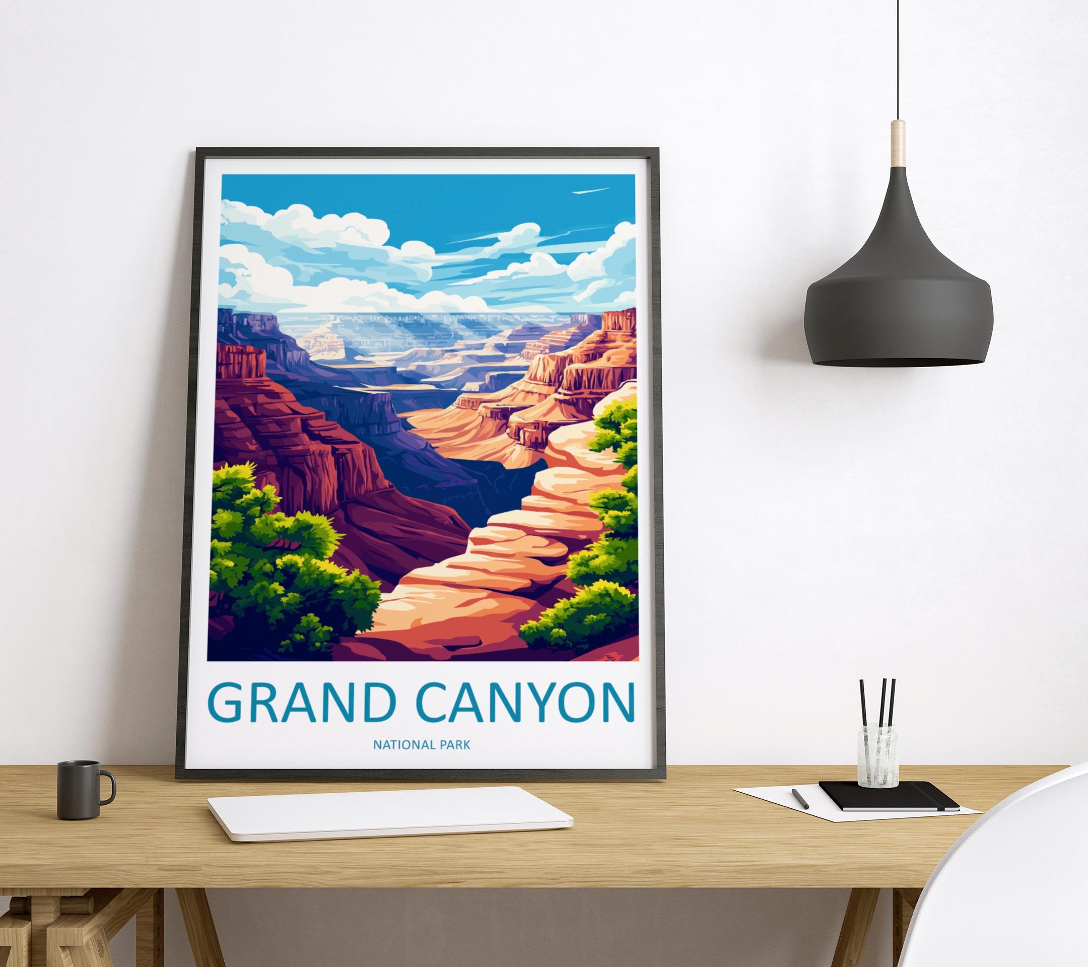 Grand Canyon National Park Travel Print Wall Art Grand Canyon Wall Hanging Home Décor Grand Canyon Gift Art Lovers Arizona Art Lover Gift