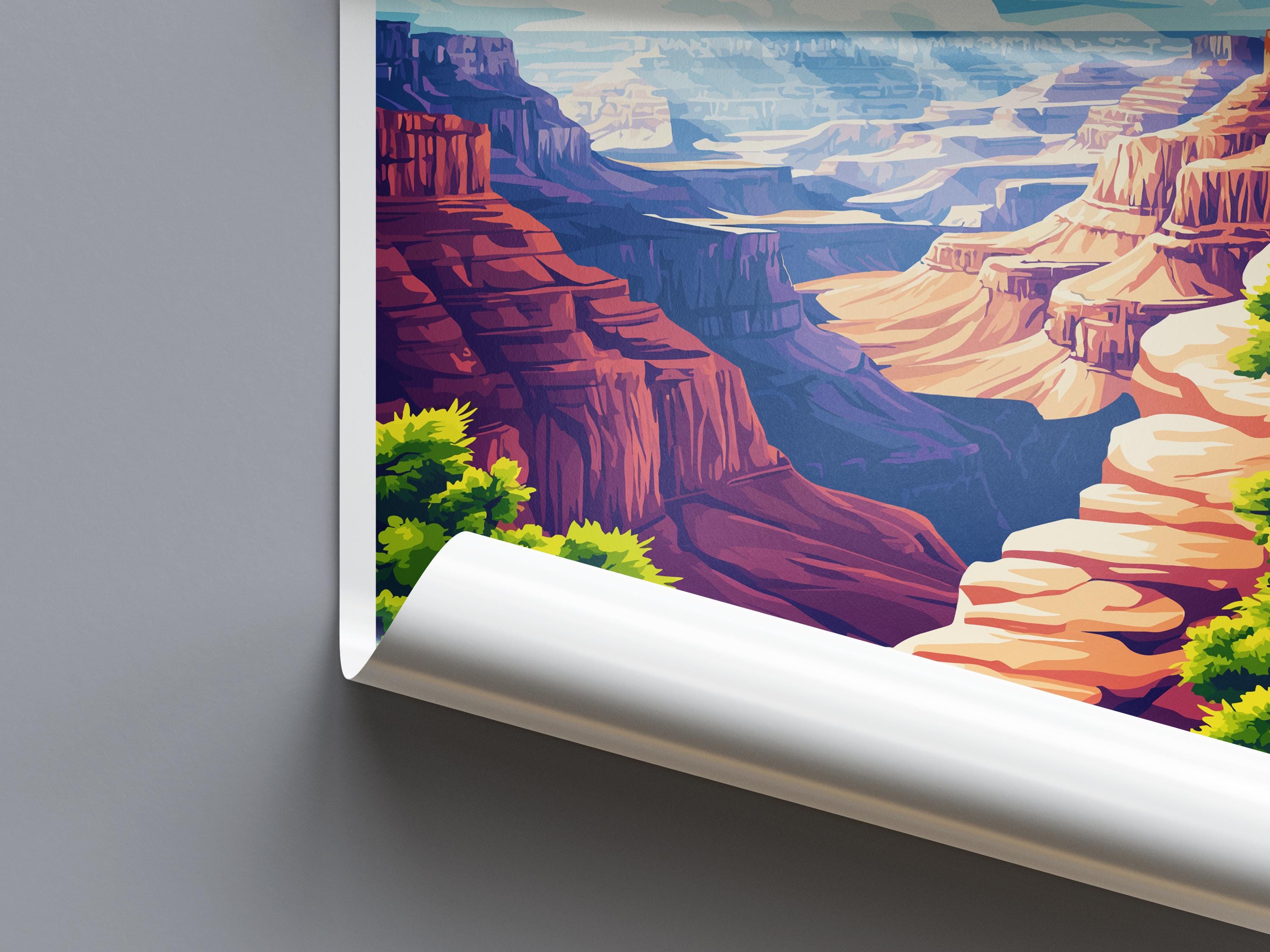 Grand Canyon National Park Travel Print Wall Art Grand Canyon Wall Hanging Home Décor Grand Canyon Gift Art Lovers Arizona Art Lover Gift