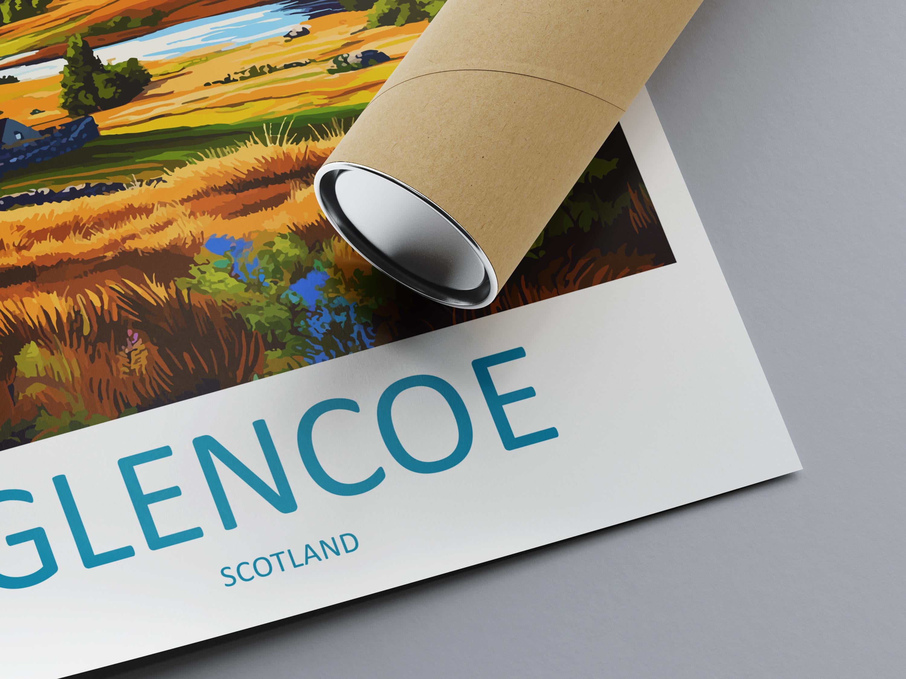 Glencoe Travel Print Wall Art Glencoe Wall Hanging Home Décor Glencoe Gift Art Lovers Scotland Art Lover Gift Glencoe Travel Artwork