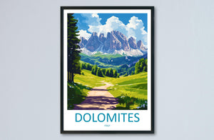 Dolomites Travel Print Dolomites Home Décor Dolomitic Alps Art Print Dolomite Mountains Room Print For Italian Mountains Gift Art Poster Art