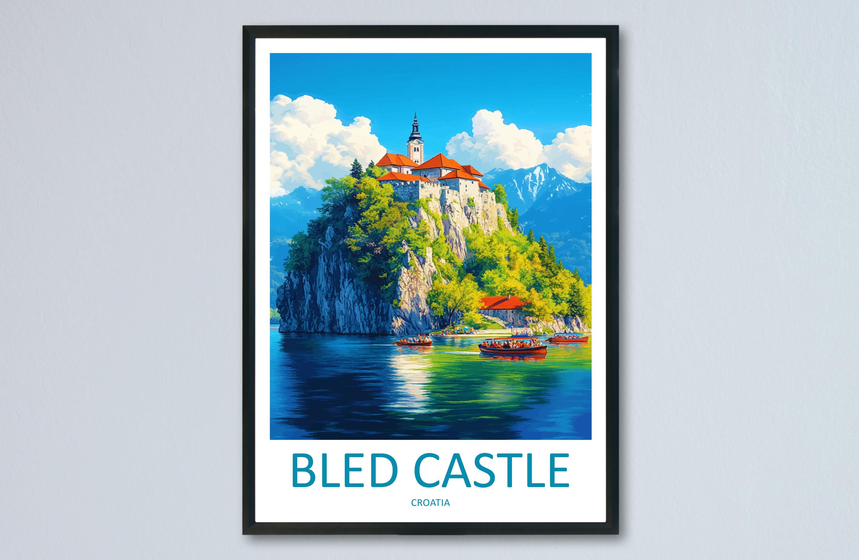 Lake Bled Travel Print Lake Bled Home Décor Slovenia Art Print Lake Bled Wall Print For Lake Bled Gift Wall Hanging Lake Bled Artwork