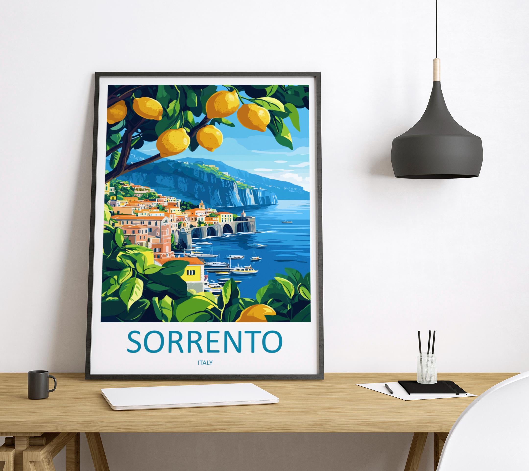 Sorrento Travel Print Wall Art Sorrento Wall Hanging Home Décor Sorrento Gift Art Lovers Italy Art Lover Gift Sorrento Print Sorrento Art