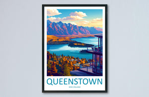 Queenstown Travel Print Wall Art Queenstown Wall Hanging Home Décor Queenstown Gift Art Lovers New Zealand Art Lover Gift Print Queenstown