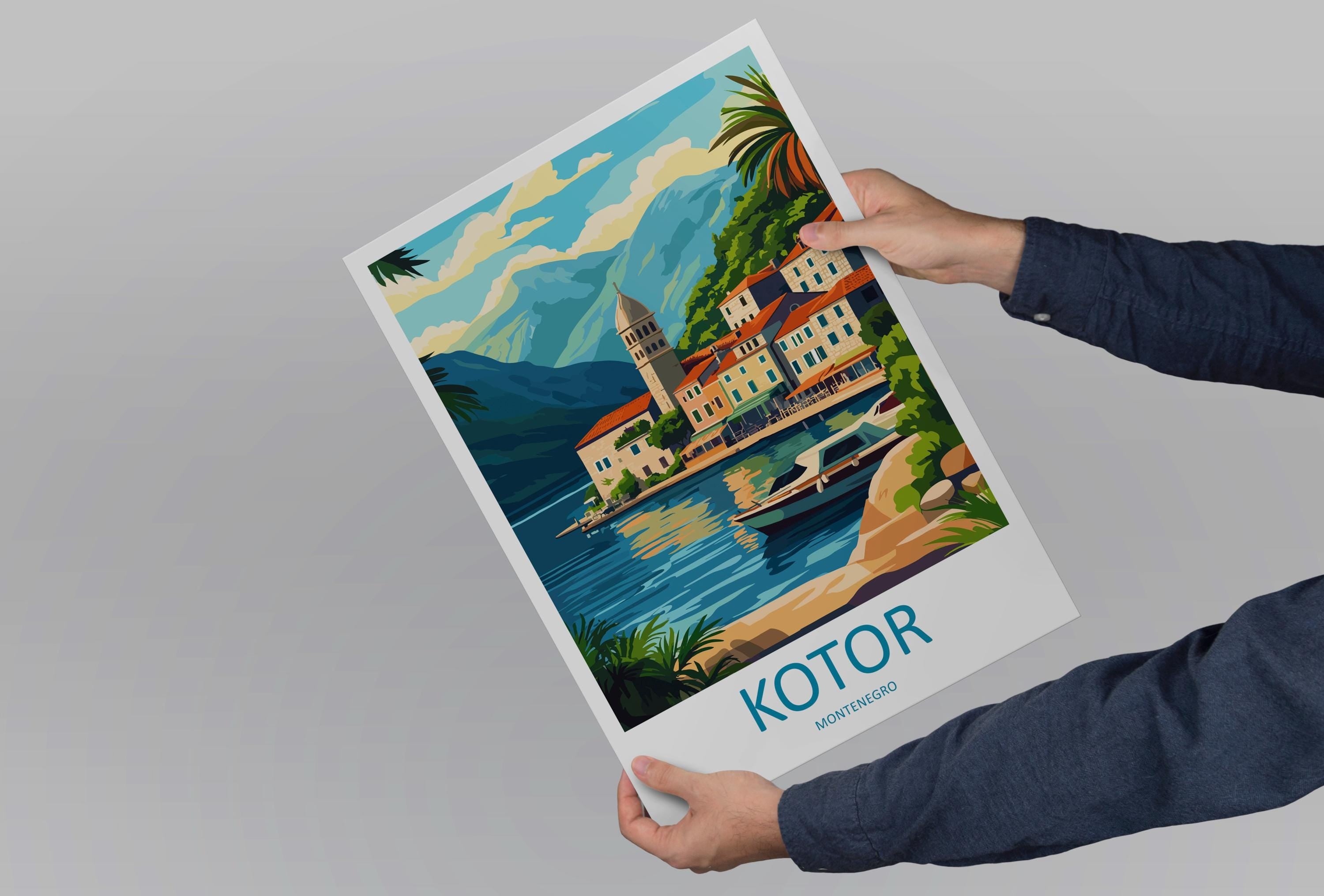 Kotor Print Kotor Home Décor Landscape Art Print Kotor Wall Art for Montenegro Enthusiast Gift Wall Hanging Kotor Montenegro Wall Print Art