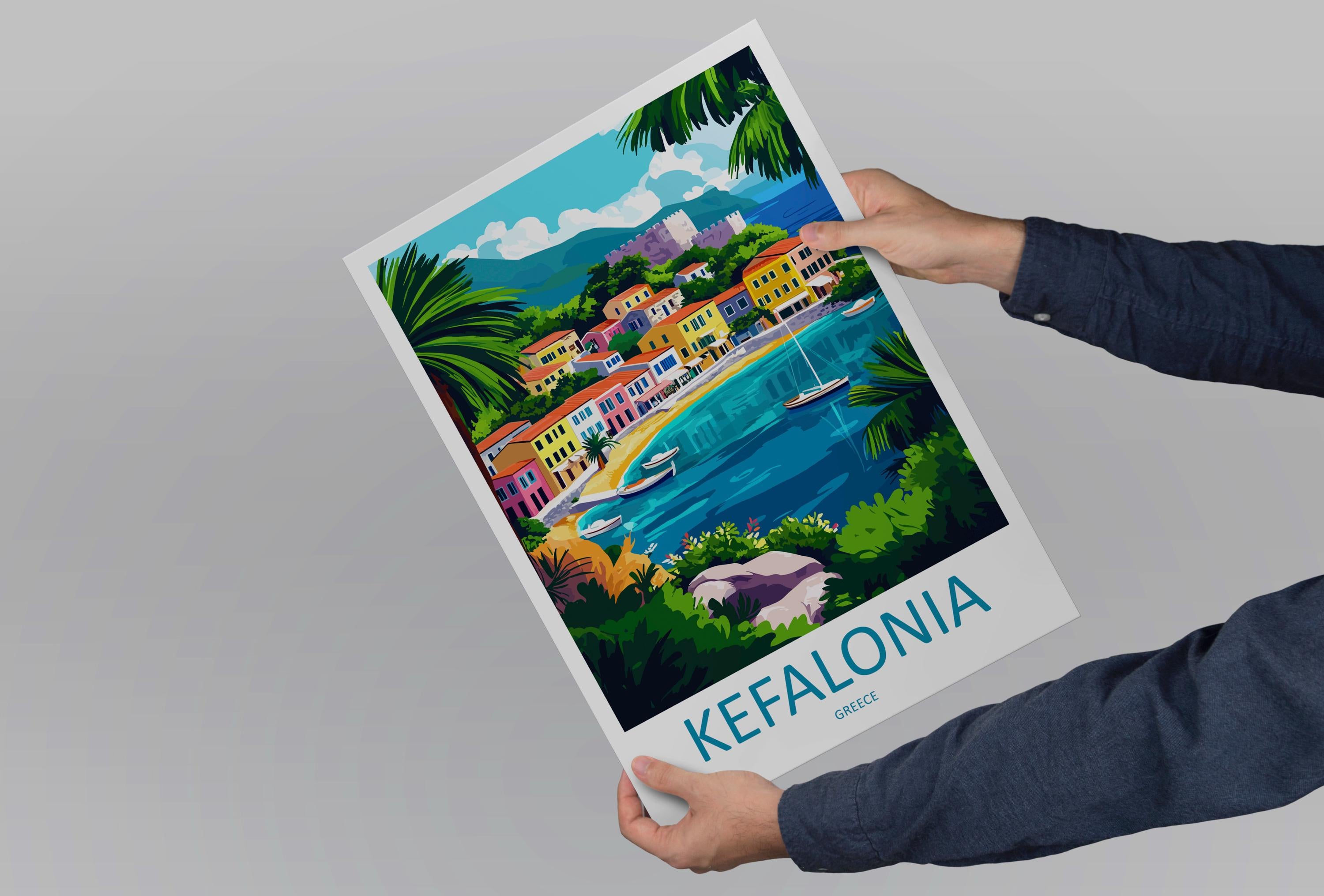 Kefalonia Travel Print Wall Art Kefalonia Greece Wall Hanging Home Decoration Kefalonia Gift Art Lovers Wall Art Print Kefalonia Wall Décor