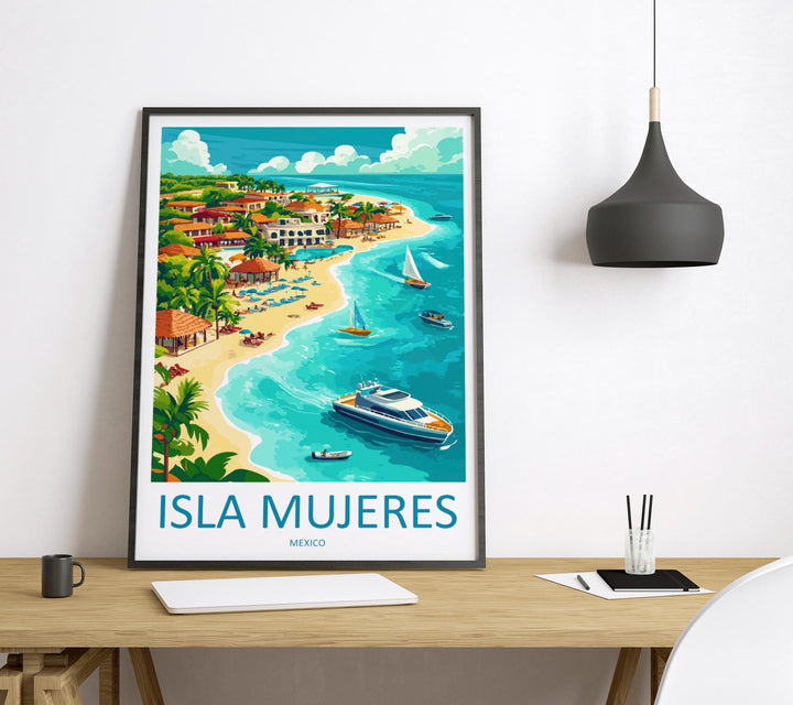 Isla Mujeres Travel Print Wall Art Isla Mujeres Wall Hanging Home Decoration Isla Mujeres Gift Art Lovers Wall Art Print Art Isla Mujeres