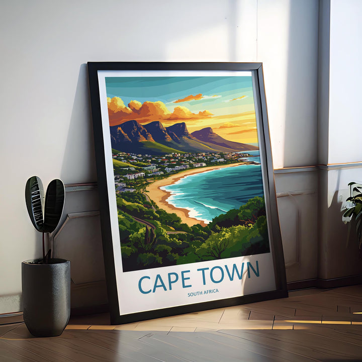 Cape Town Travel Print Wall Art Cape Town Wall Hanging Home Décor Cape Town Gift Art Lovers South Africa Art Print Cape Town Wall Décor Art