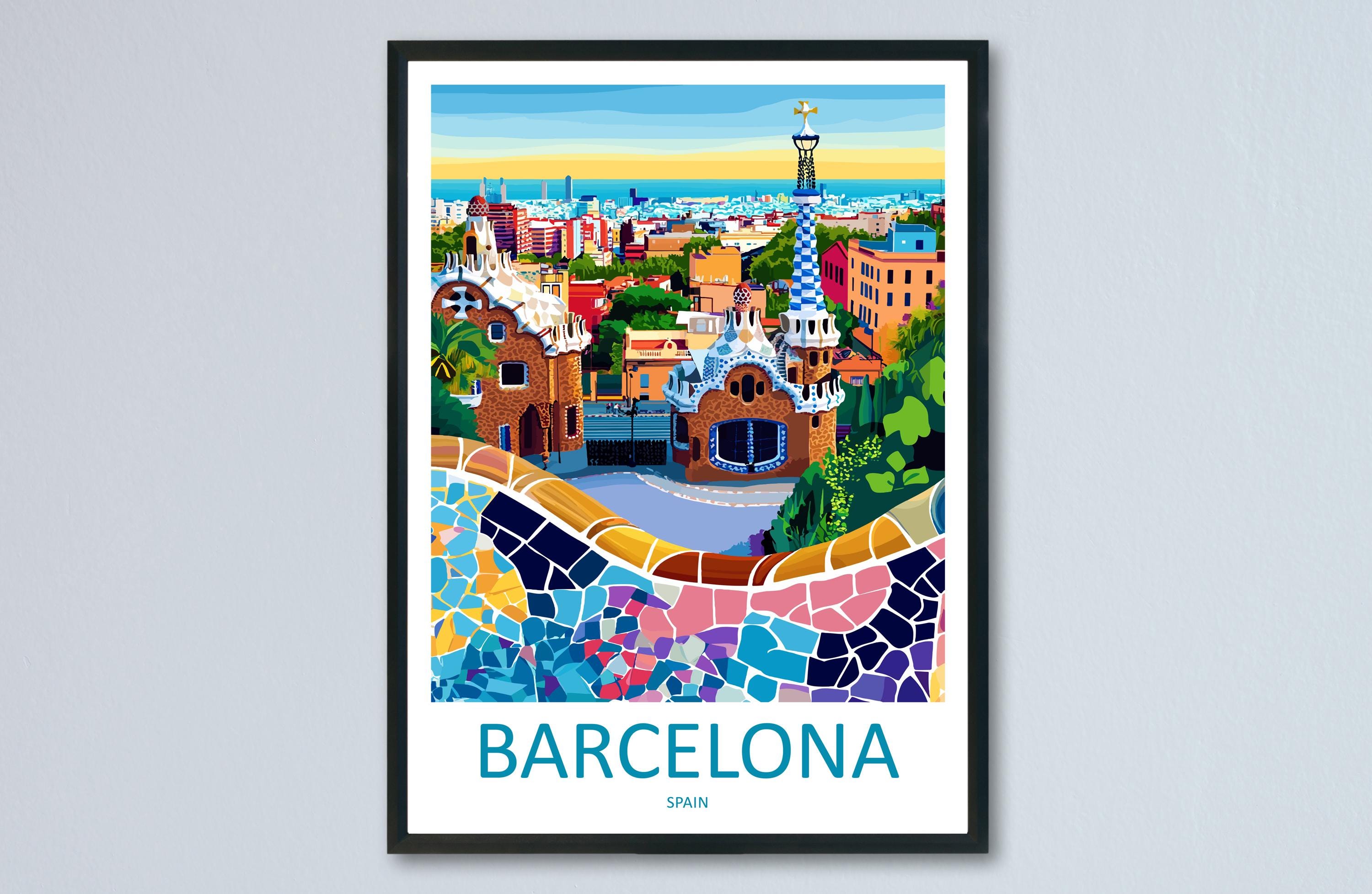 Barcelona Travel Print Wall Art Barcelona Wall Hanging Home Décor Barcelona Gift Art Lovers Spain Art Lover Gift Barcelona Print Spain Art