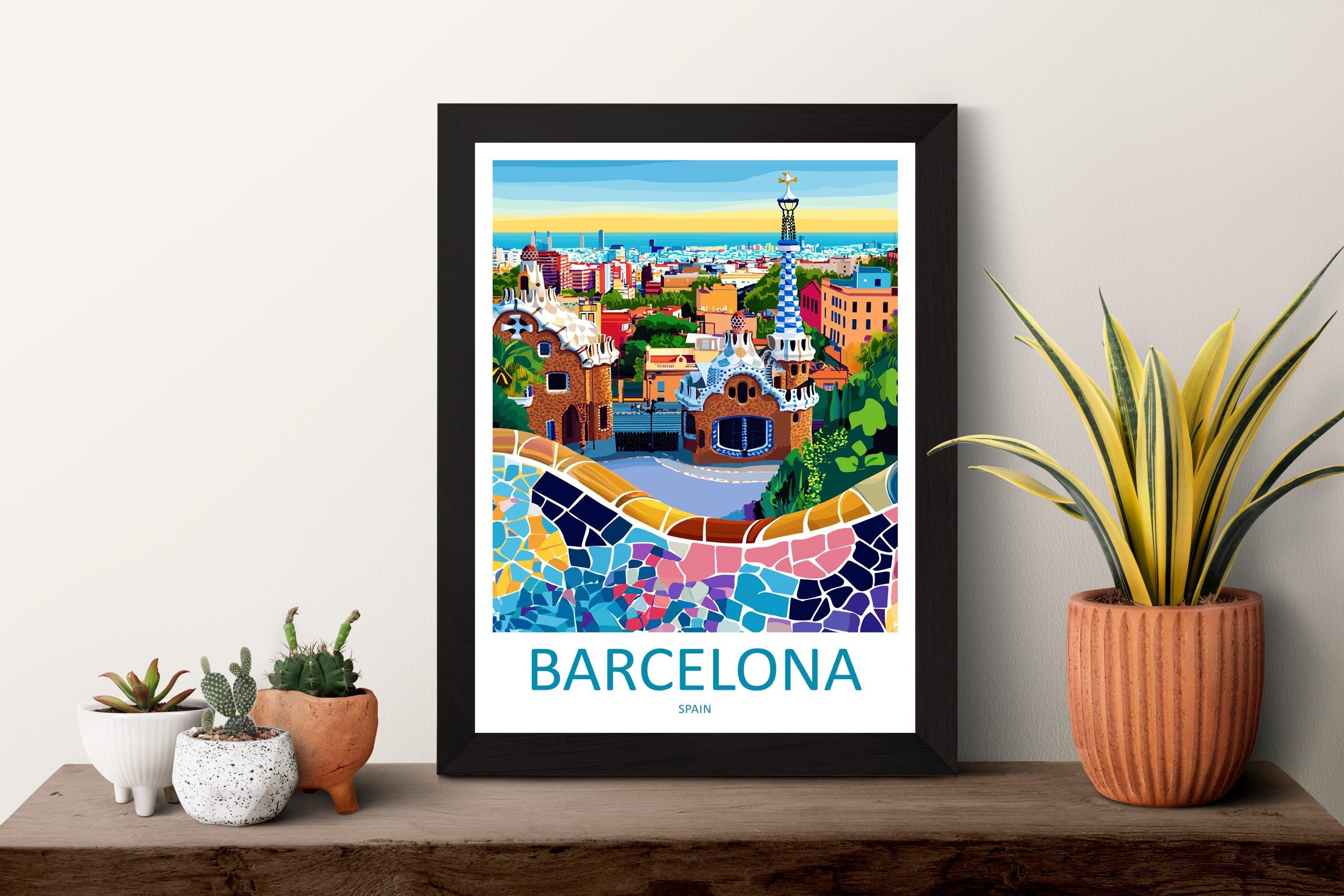 Barcelona Travel Print Wall Art Barcelona Wall Hanging Home Décor Barcelona Gift Art Lovers Spain Art Lover Gift Barcelona Print Spain Art