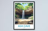 Ash Cave Travel Print Ash Cave Wall Decor Ohio Ash Cave Art Ash Cave Wall Art Ohio Poster Gift for Nature and Cave Explorers Ash Cave Gift