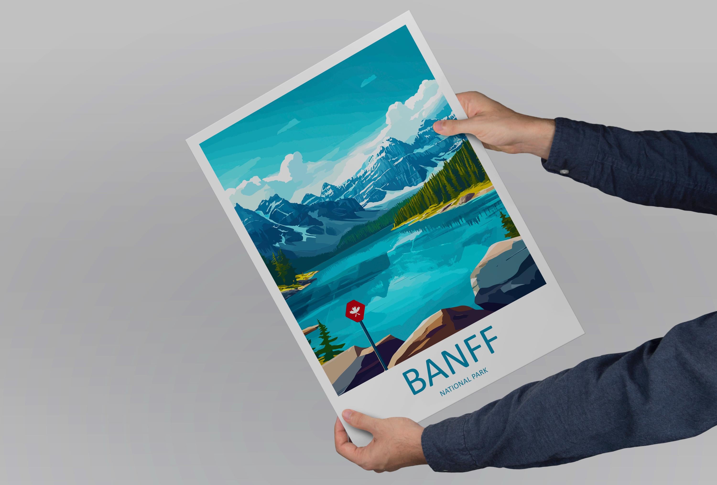 Banff National Park Travel Print Wall Art Banff Wall Hanging Home Décor Banff Gift Art Lovers Canada Art Lover Gift